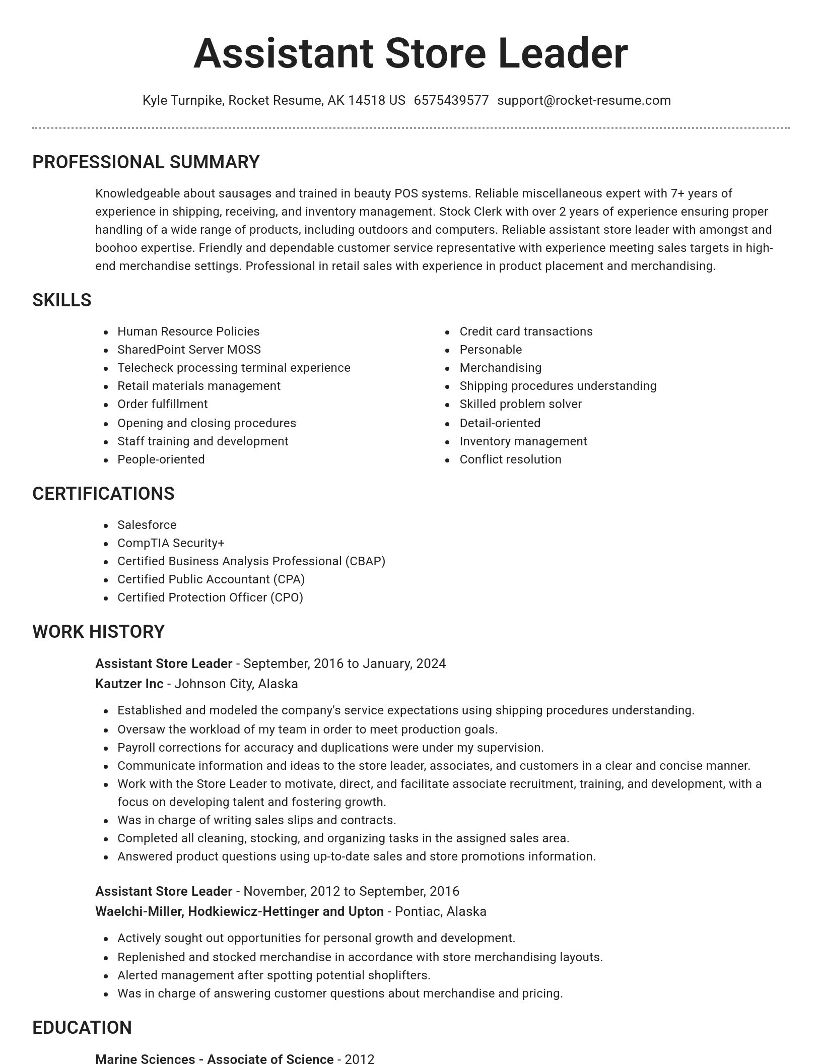 Brilliant resume template
