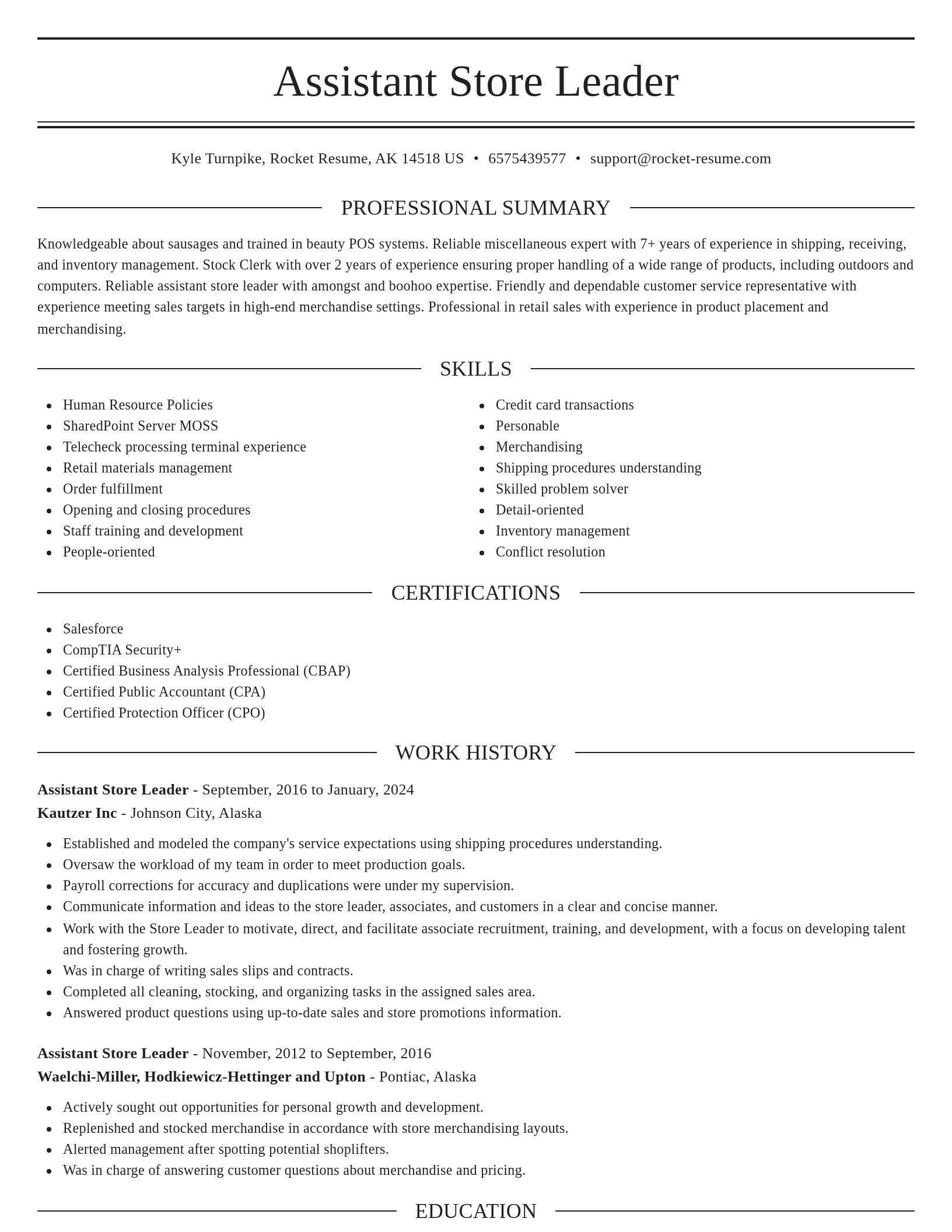 Elegant resume template