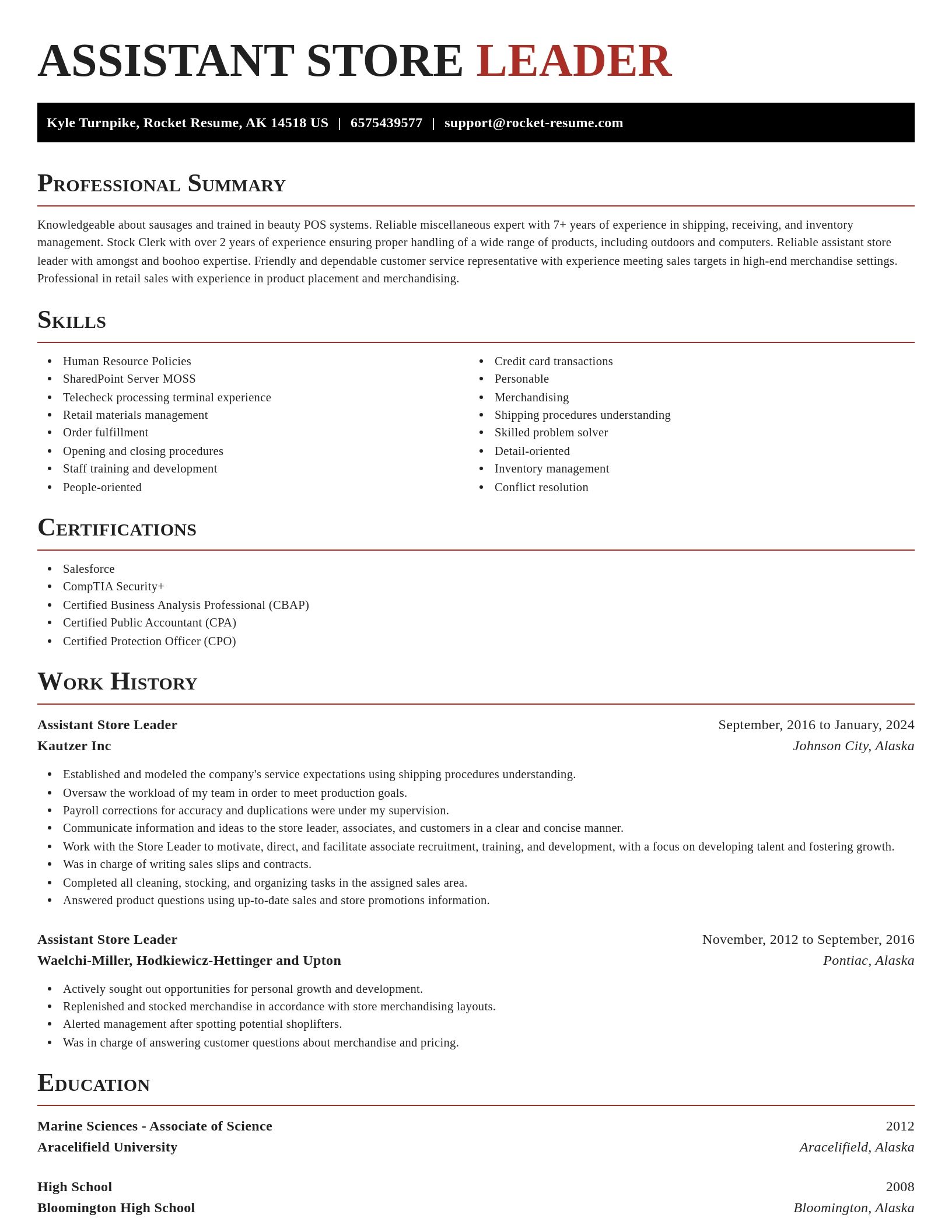 Exquisite resume template