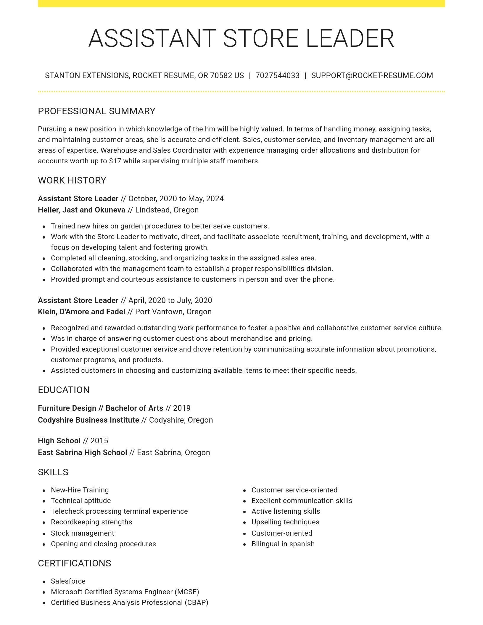 Grand resume template