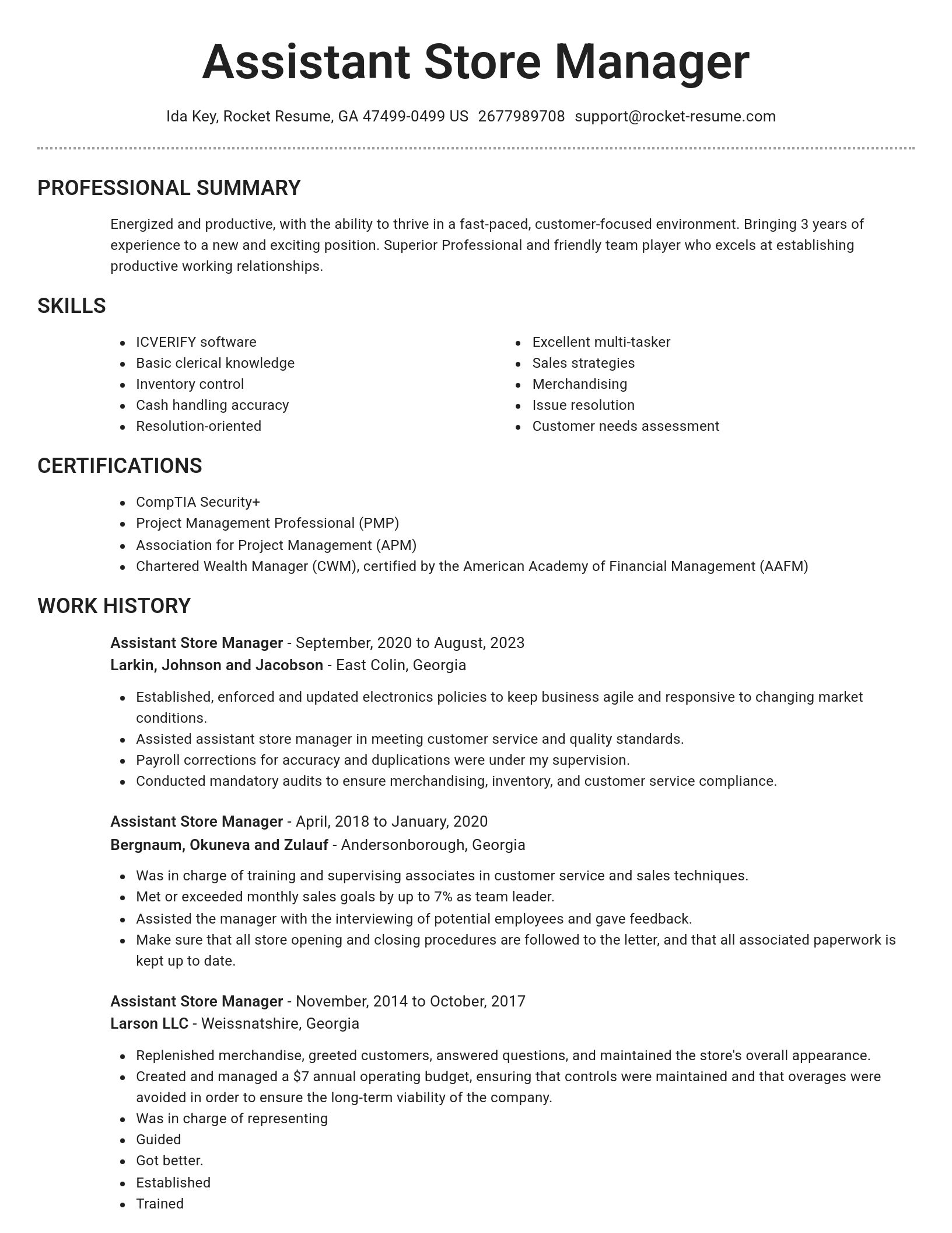 Brilliant resume template