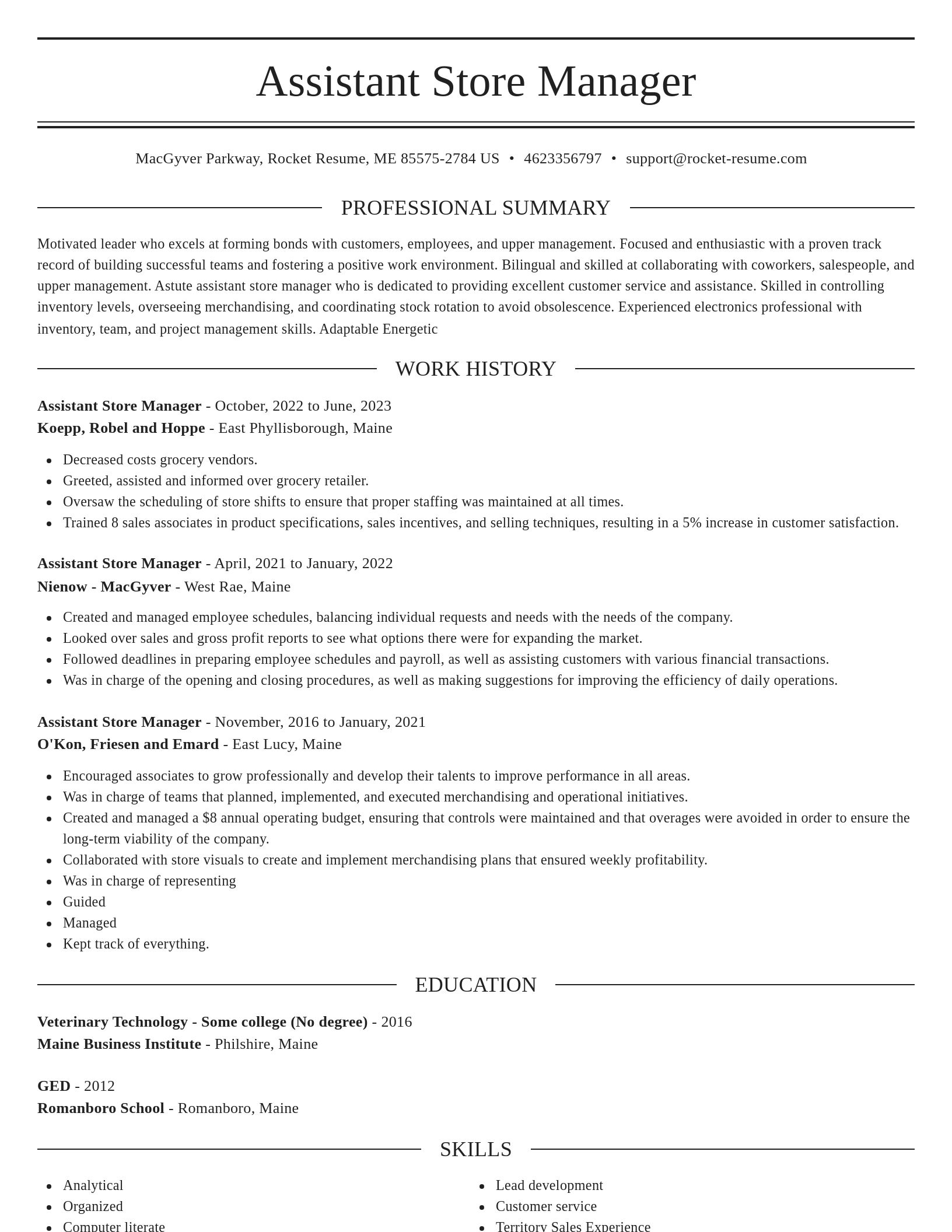 Elegant resume template
