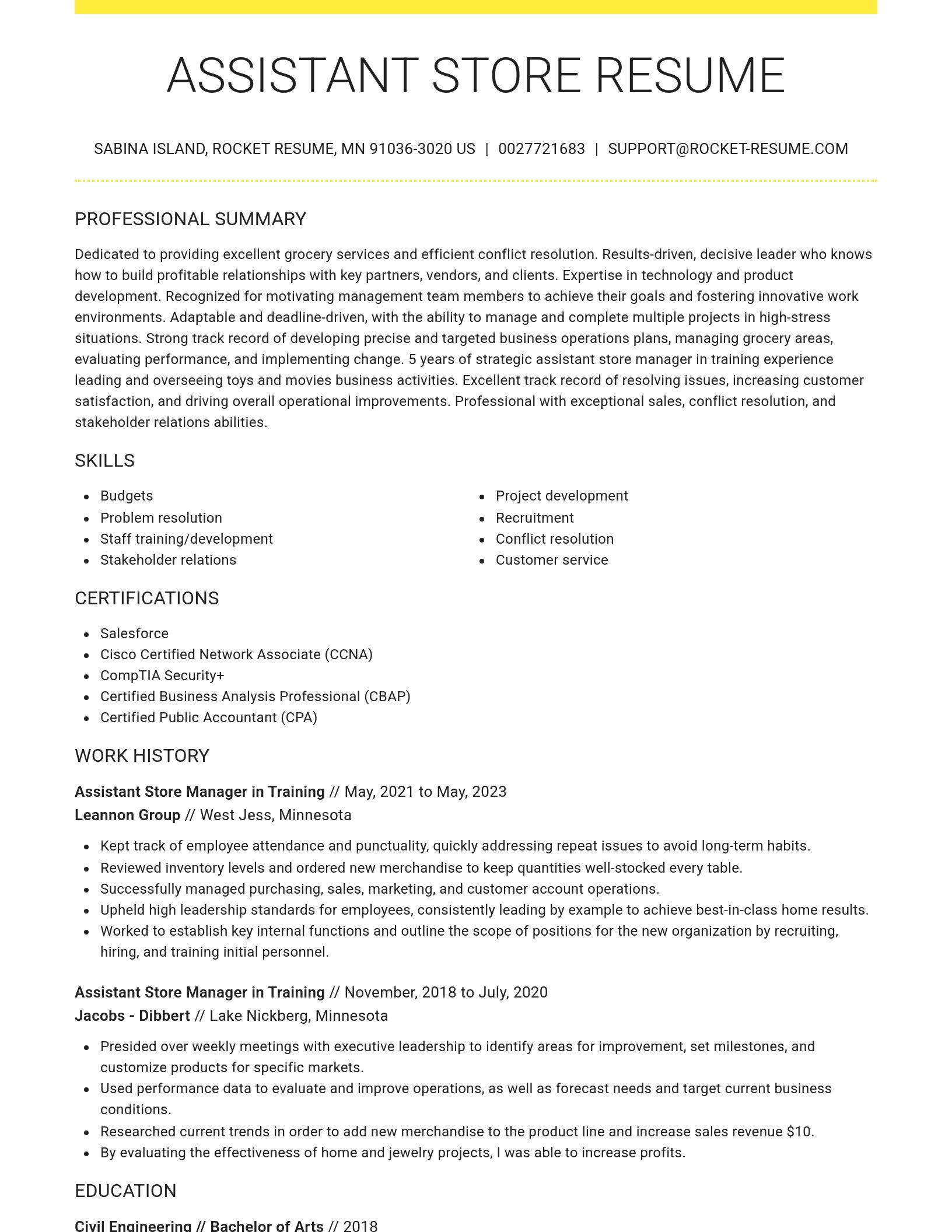 Grand resume template