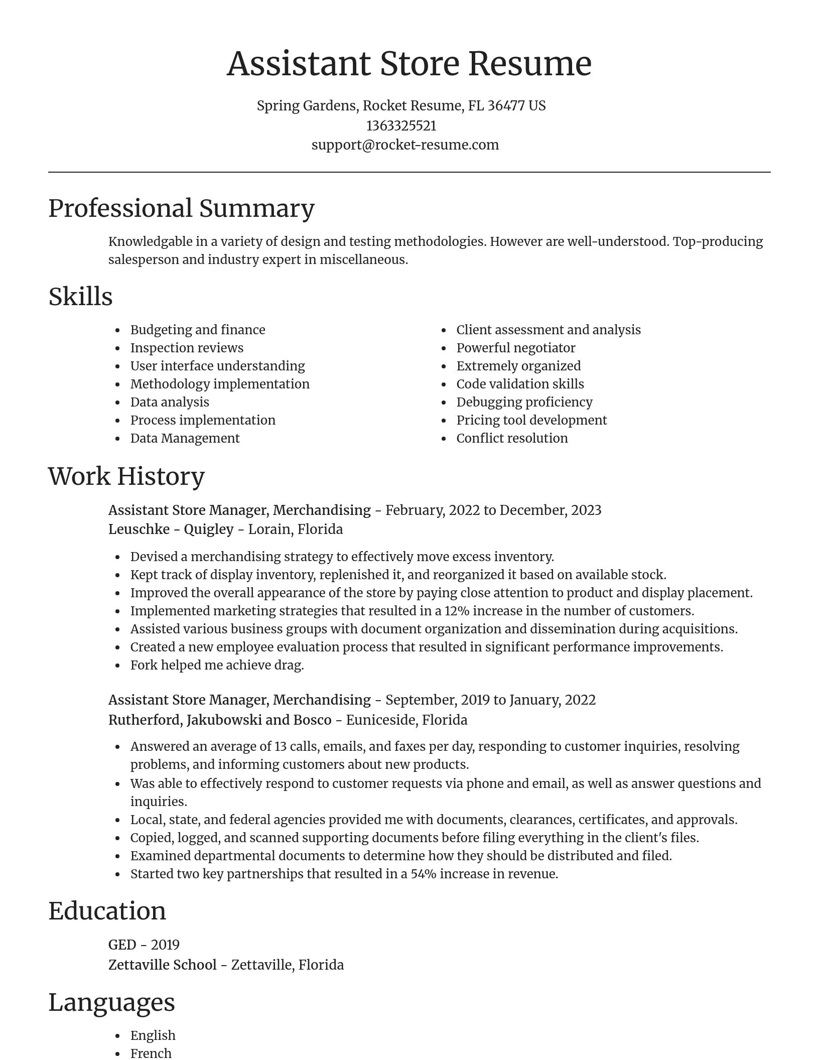 Focal Point resume template