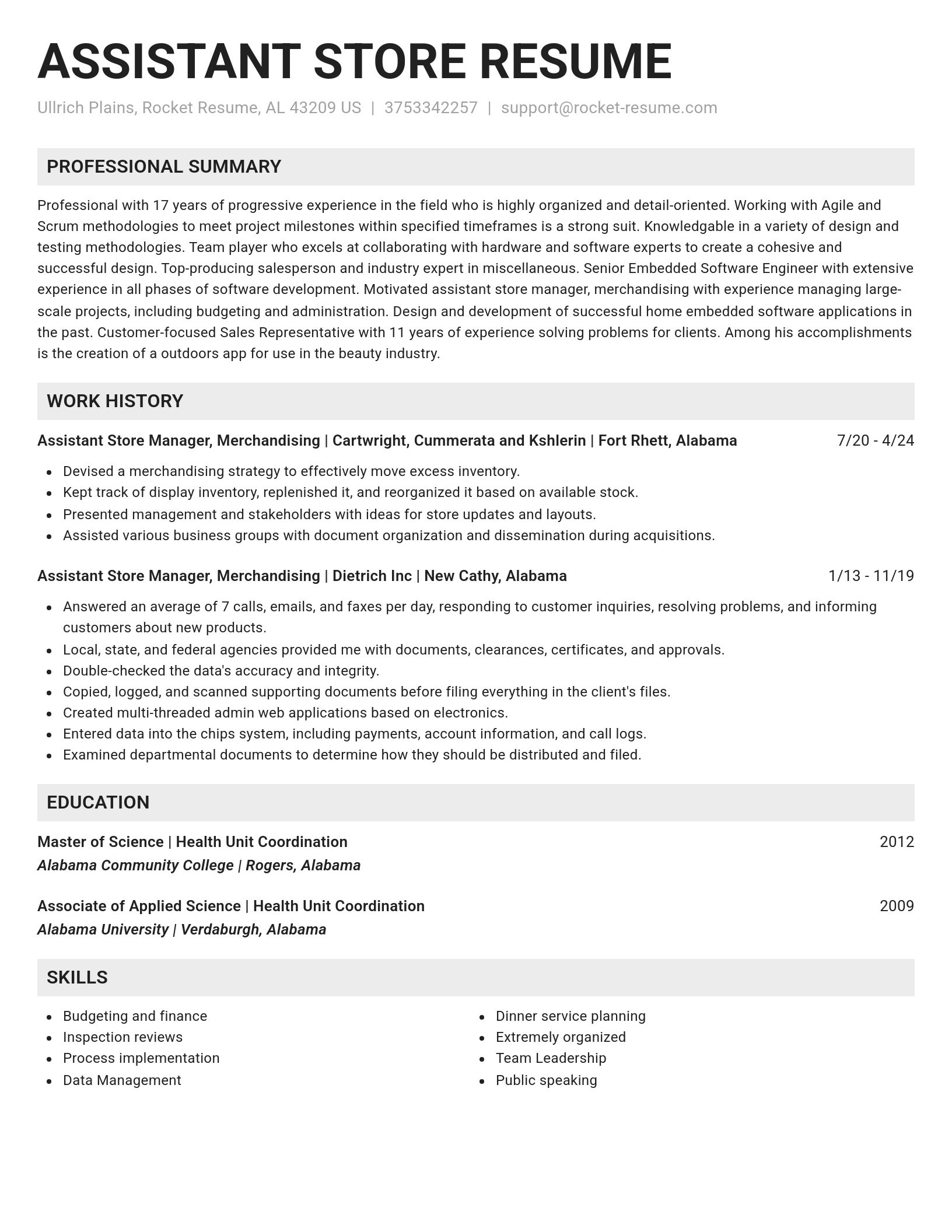 Genius resume template