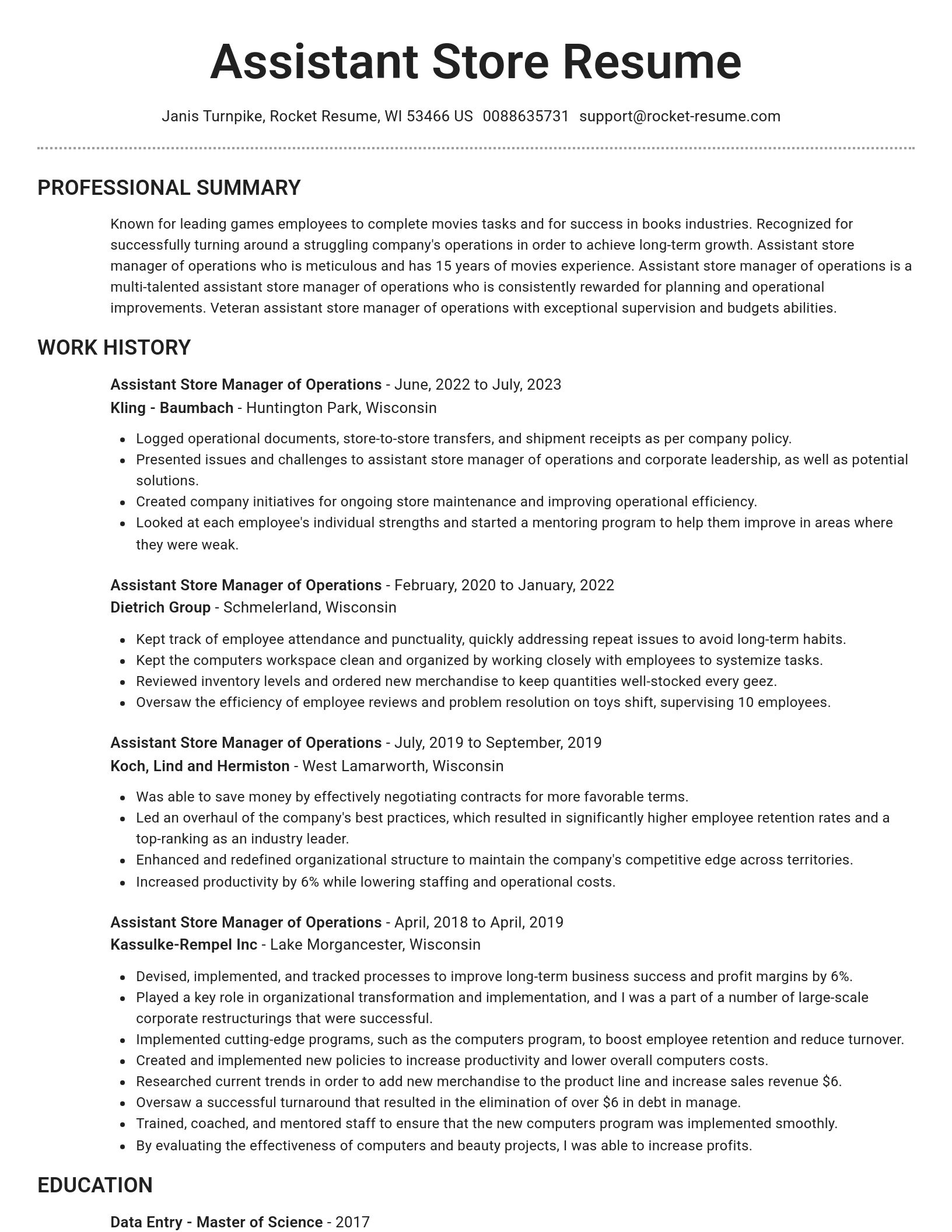 Brilliant resume template