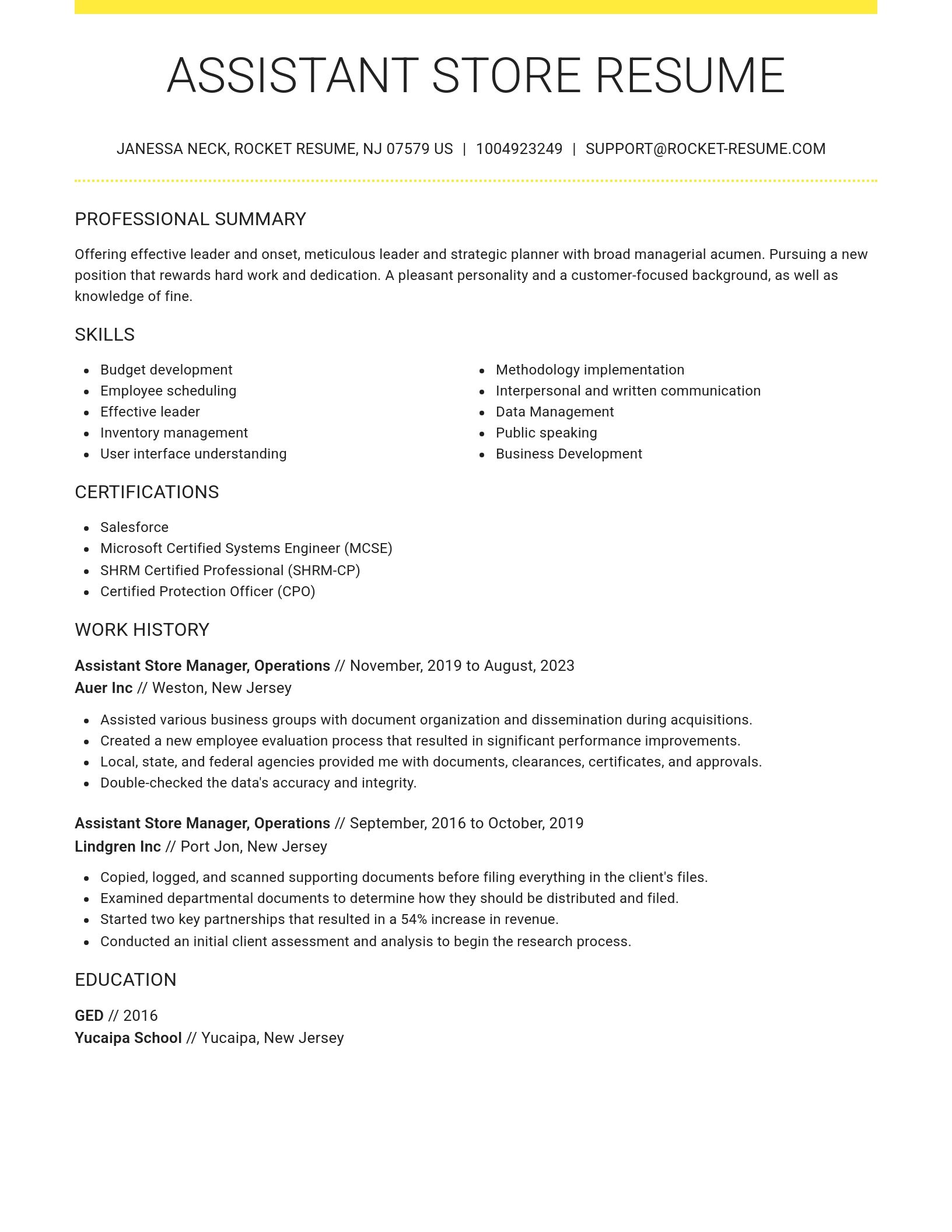 Grand resume template