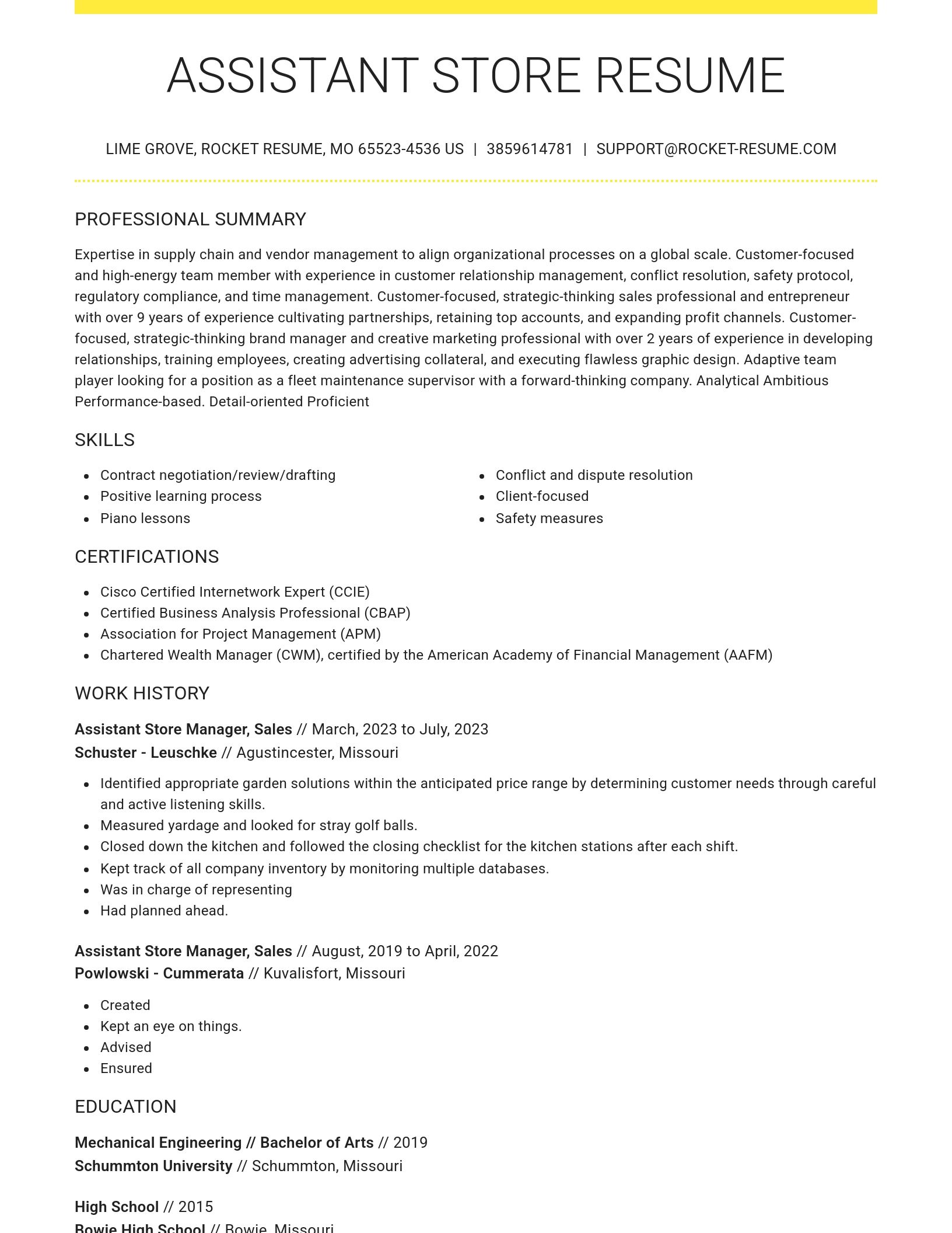 Grand resume template
