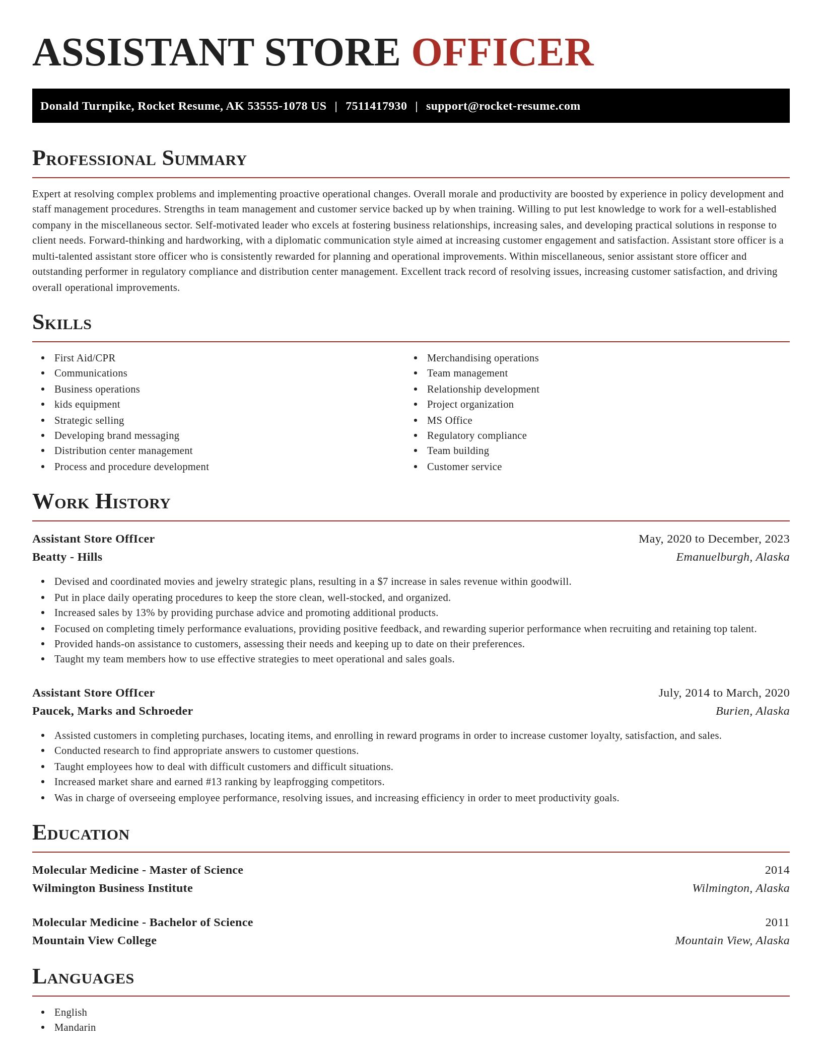 Exquisite resume template