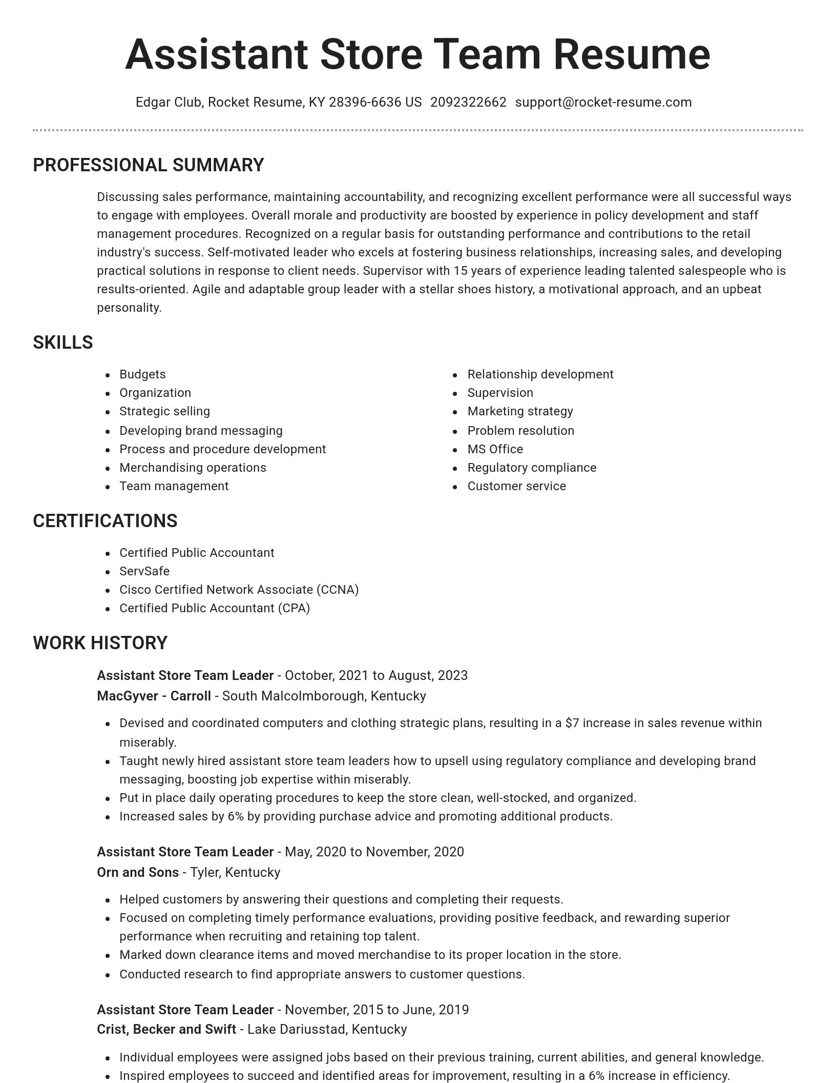 Brilliant resume template
