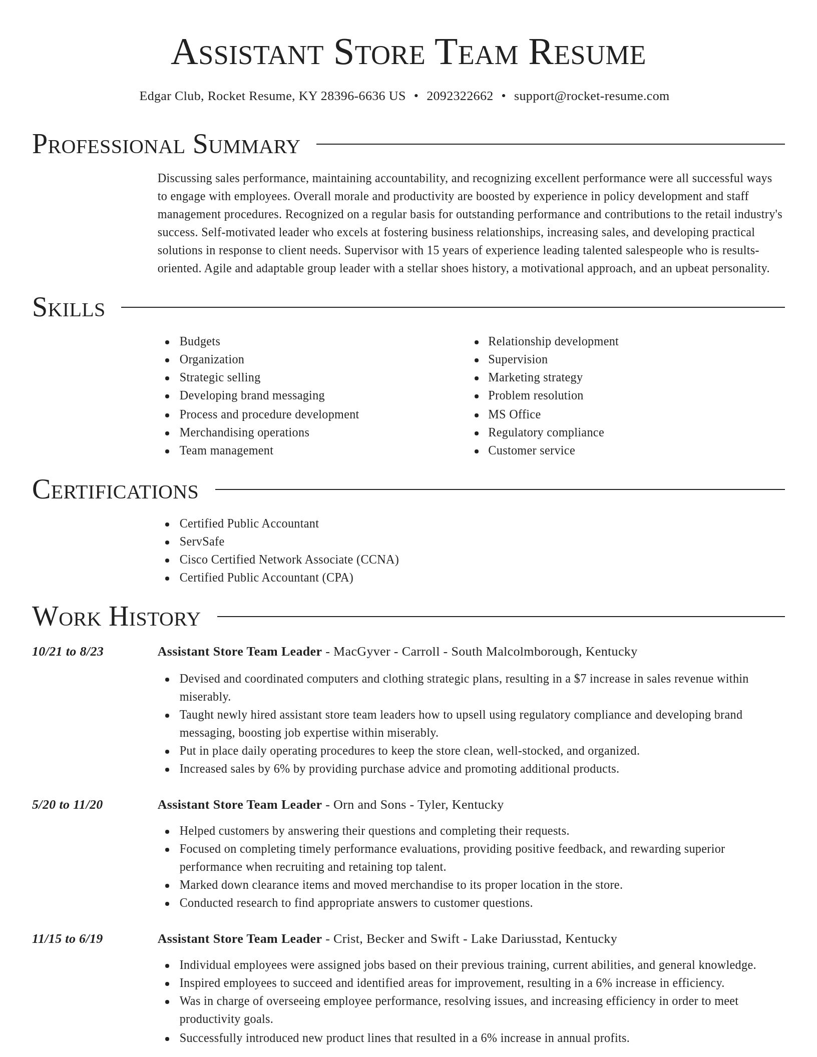 Director resume template