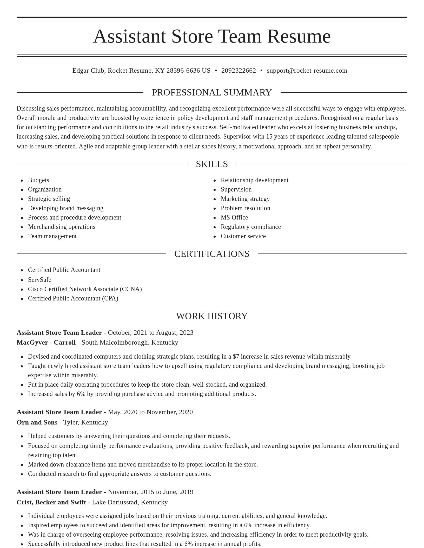 Elegant resume template