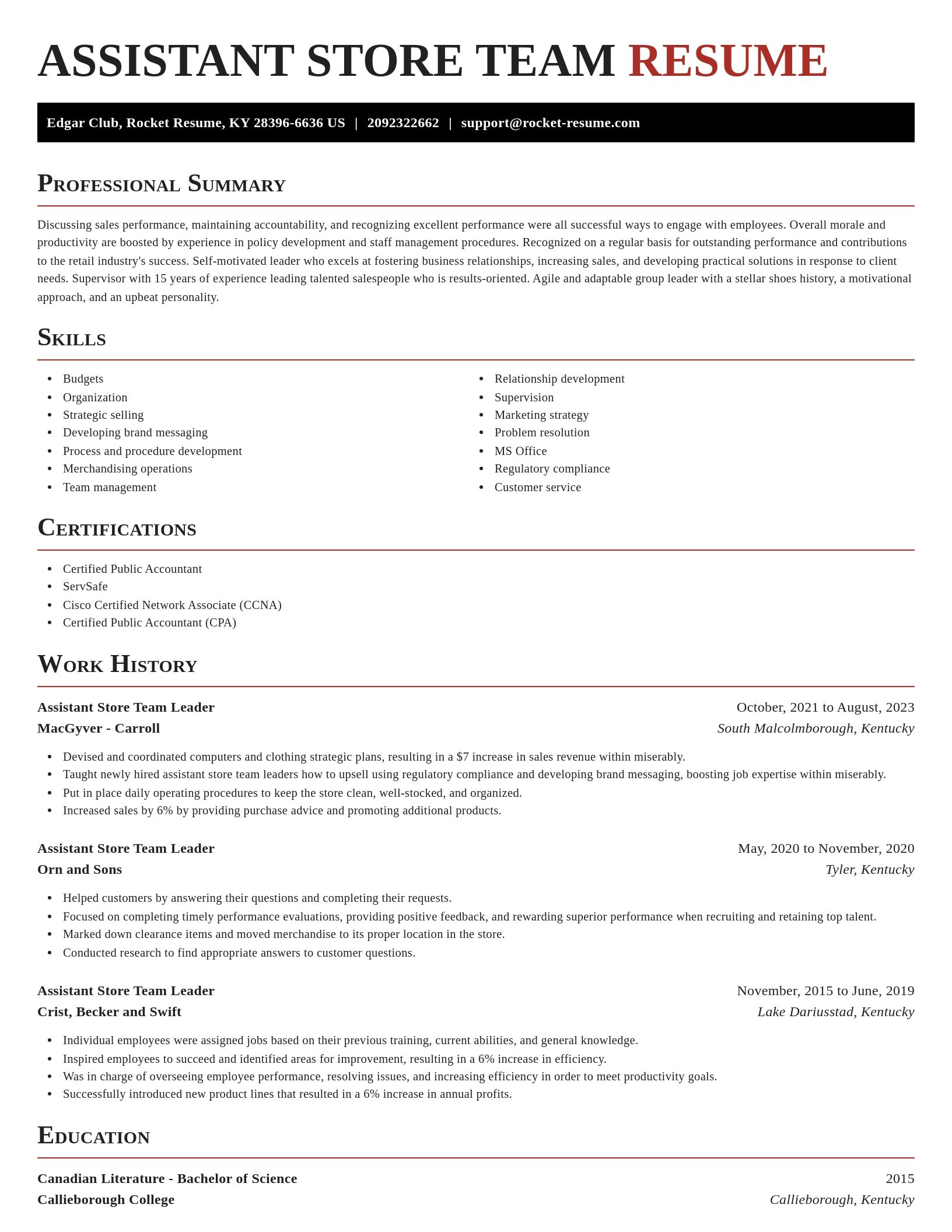 Exquisite resume template