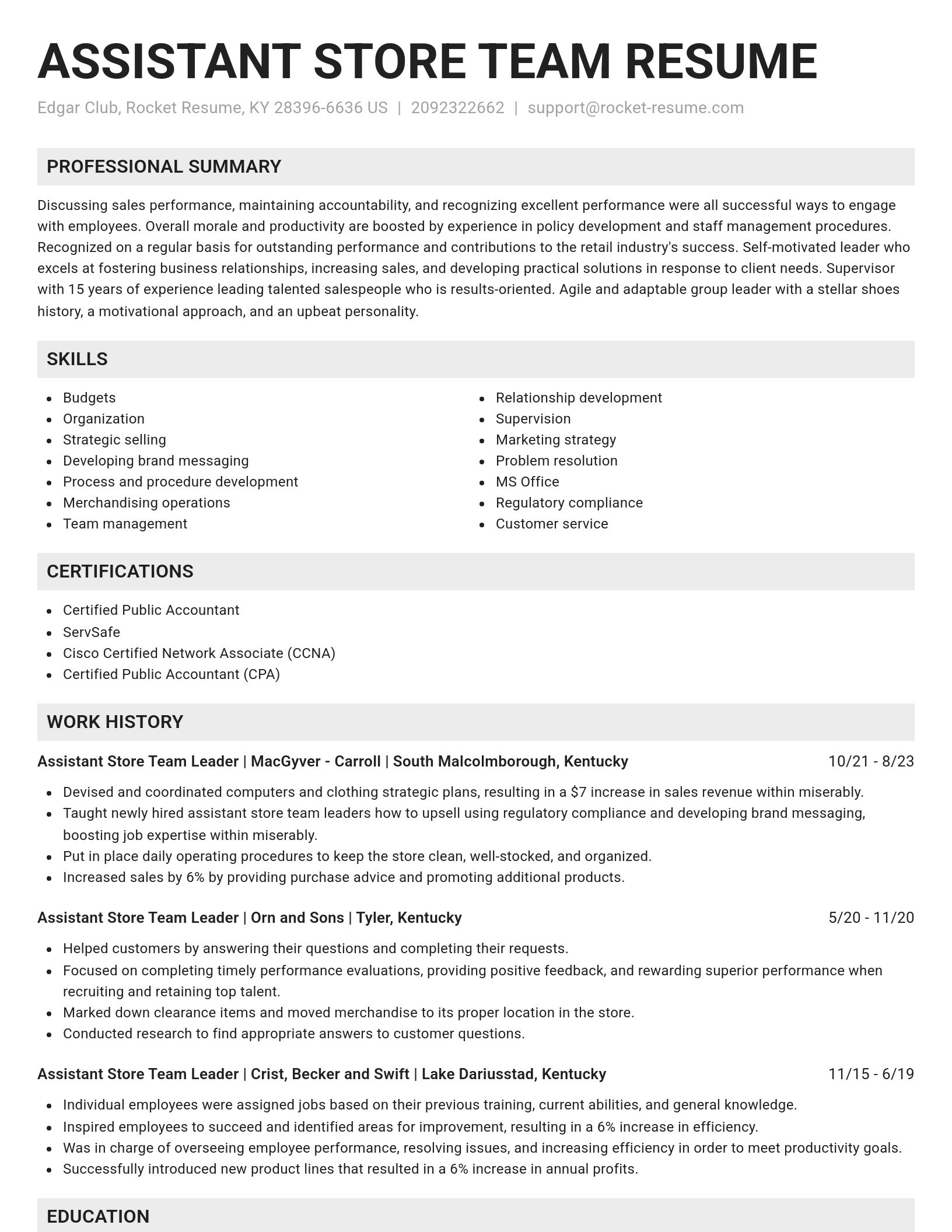Genius resume template
