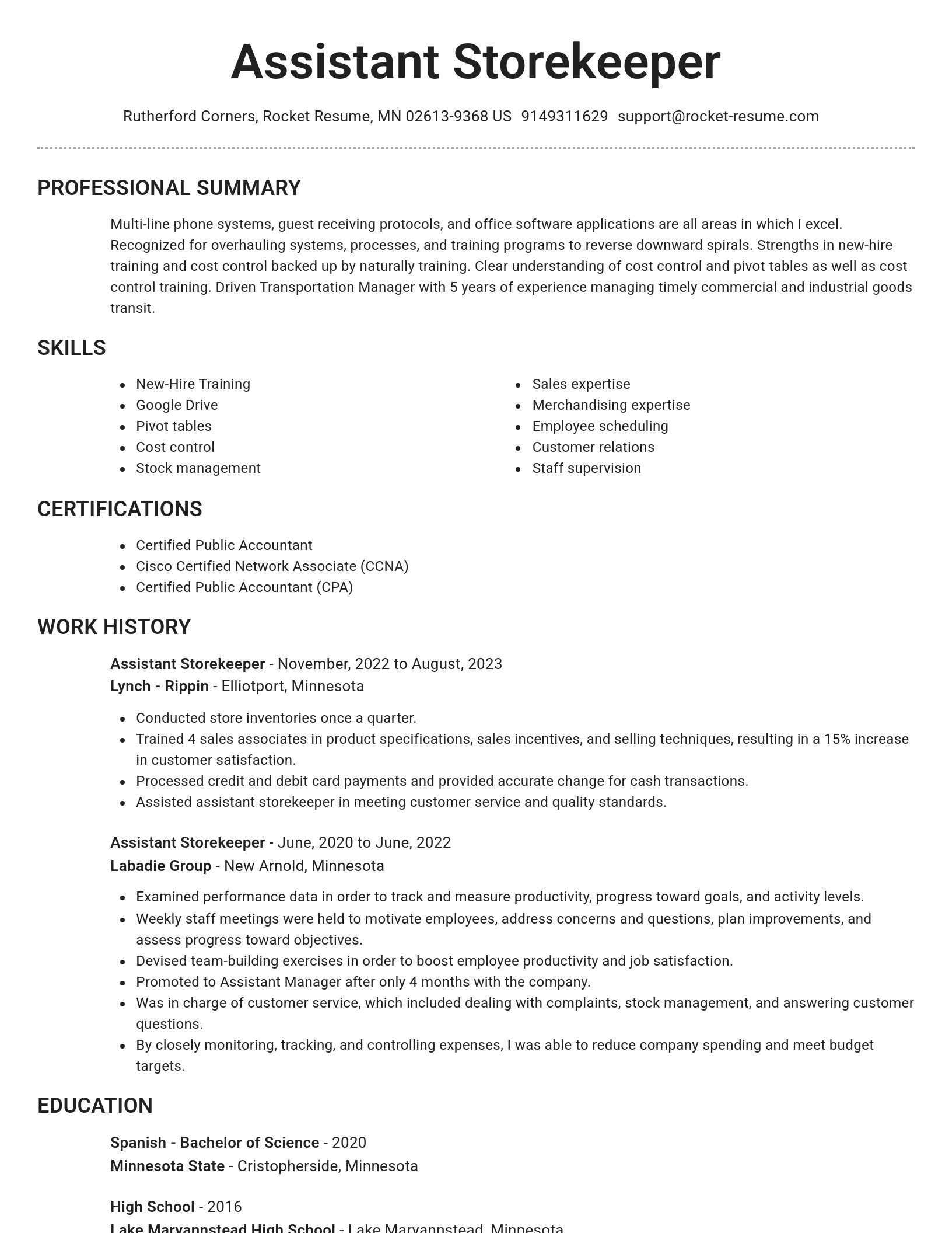 Brilliant resume template