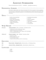 Assistant Storekeeper resume template