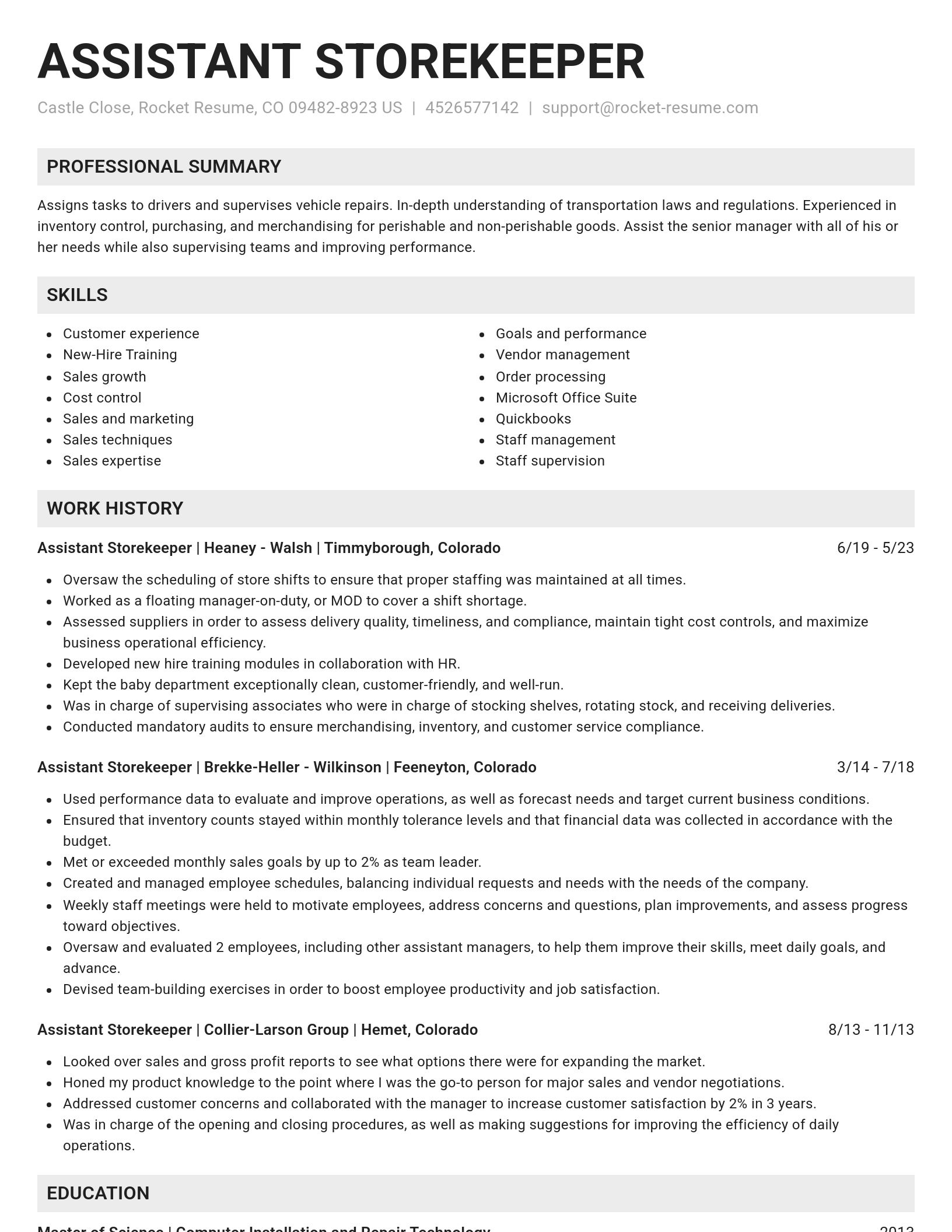Genius resume template