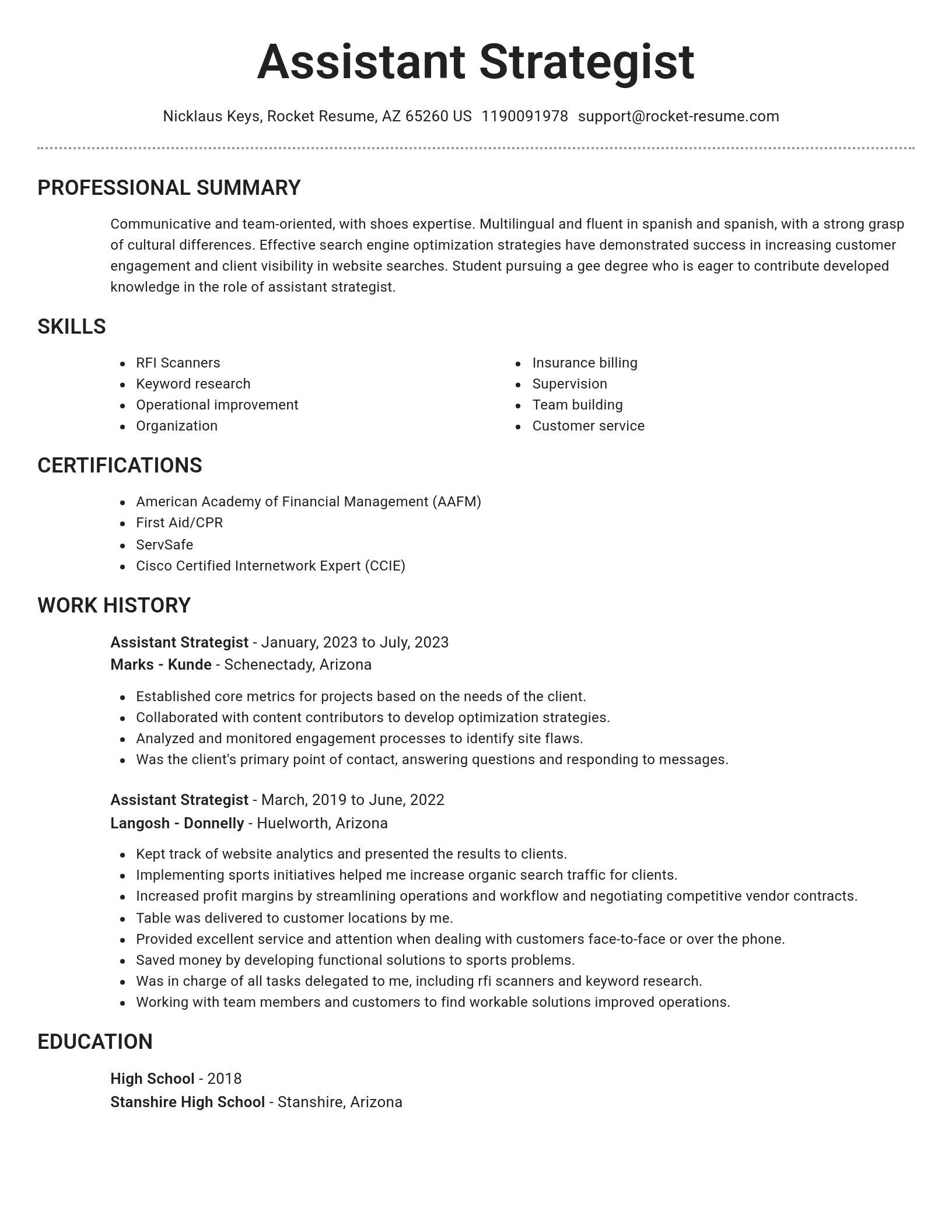 Brilliant resume template