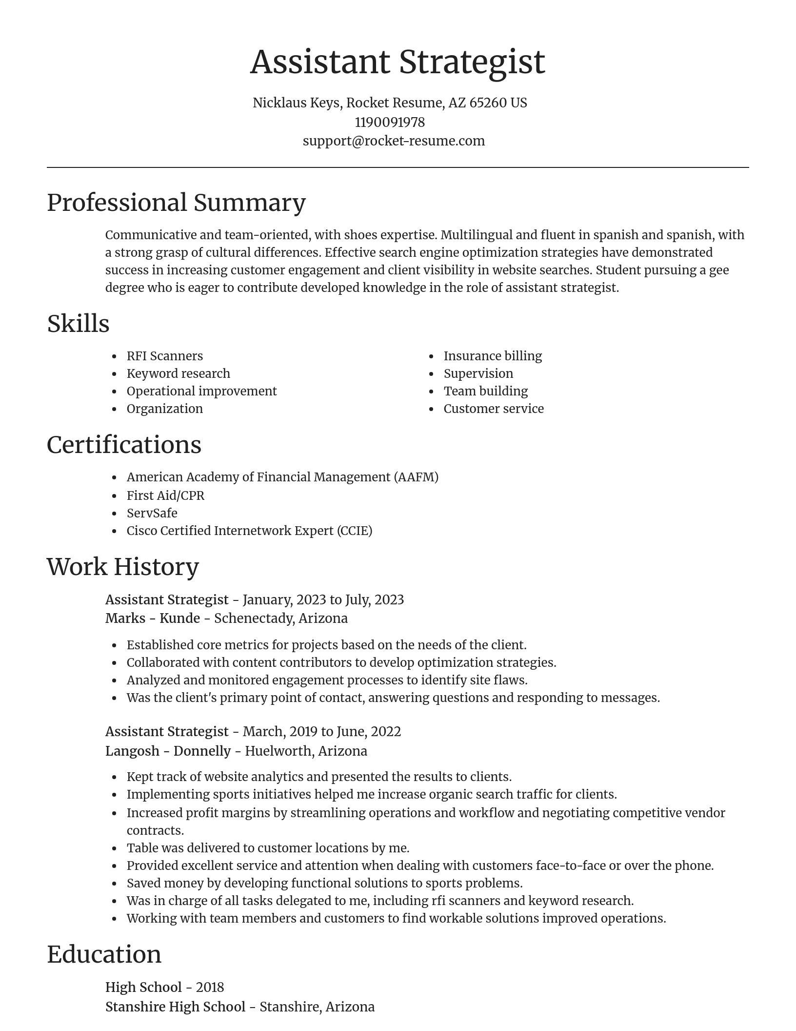 Focal Point resume template