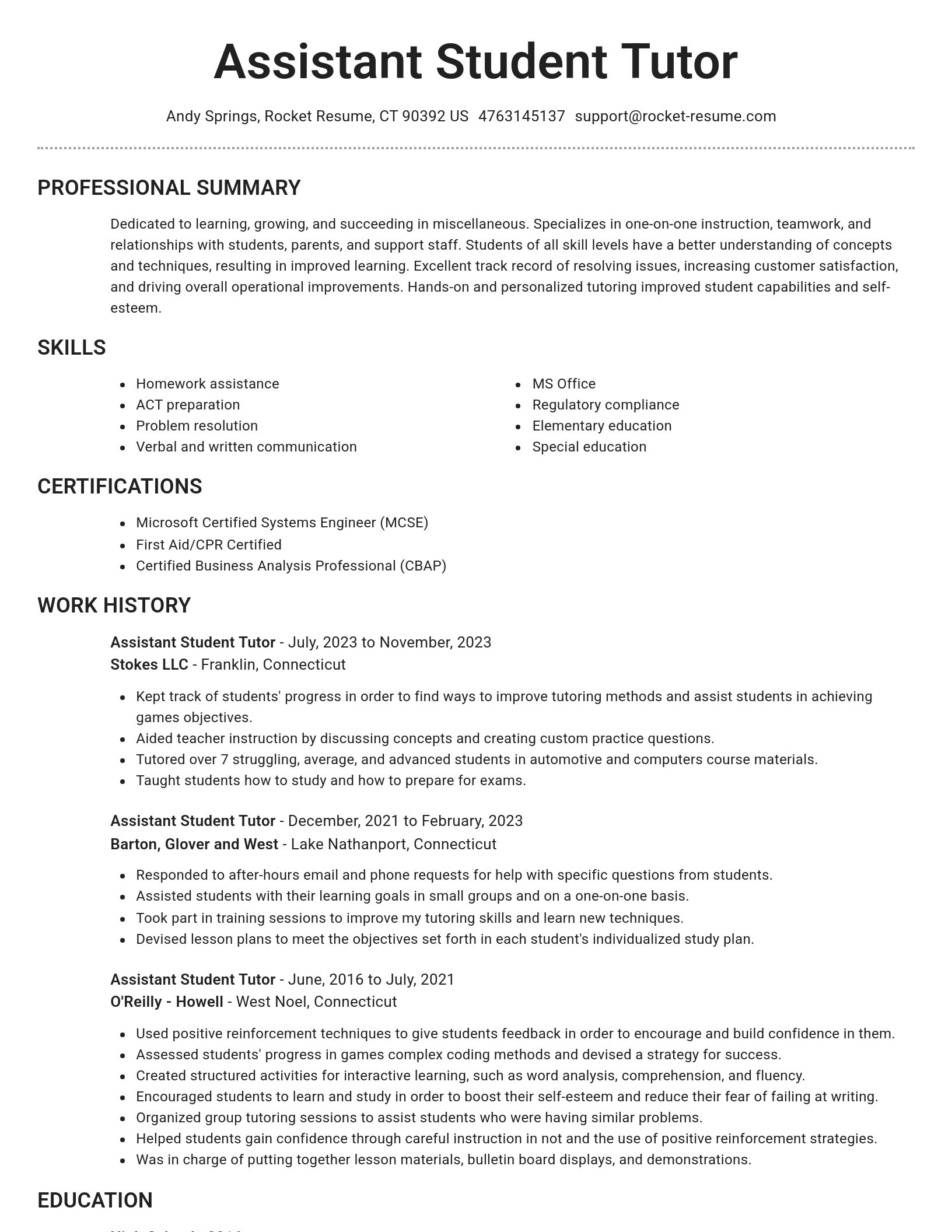 Brilliant resume template