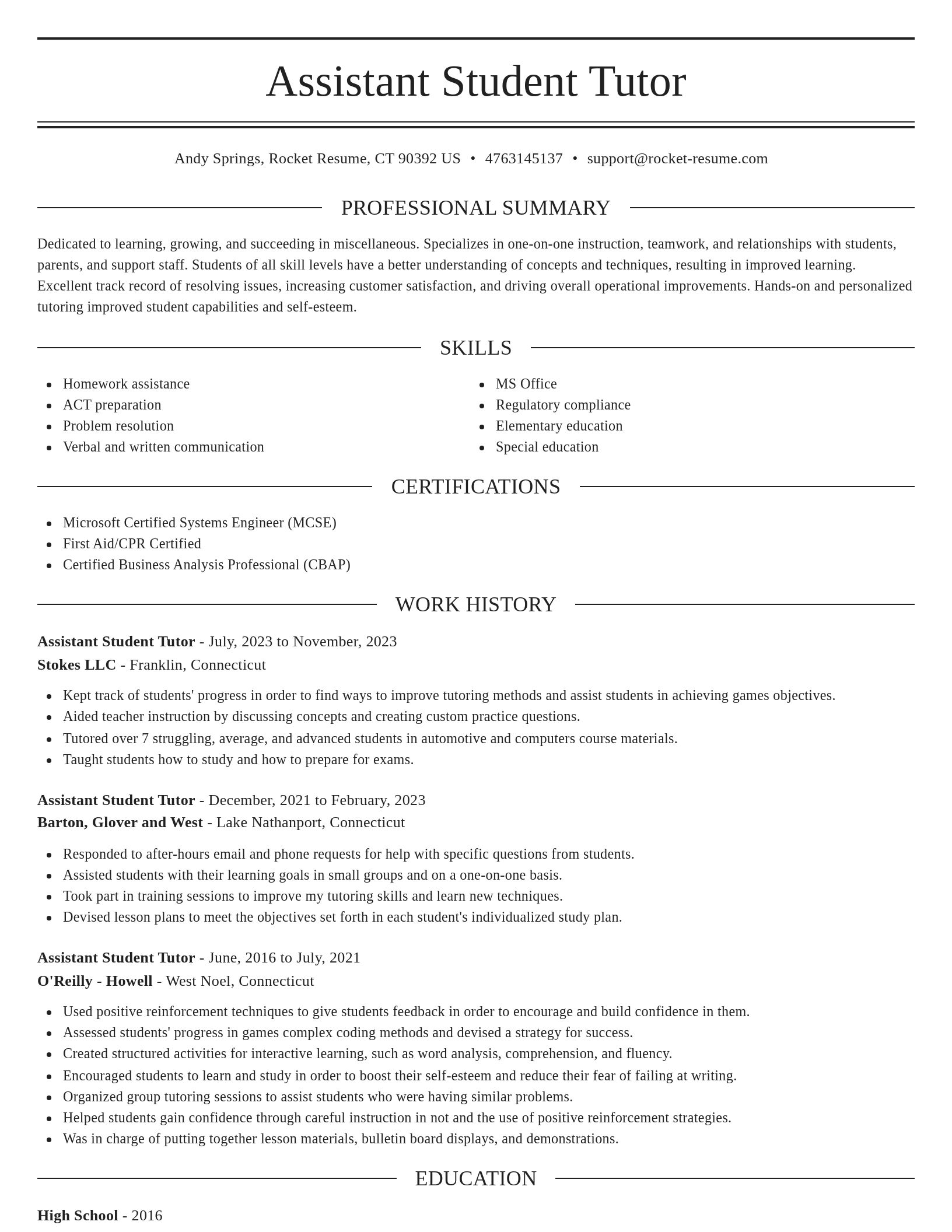 Elegant resume template
