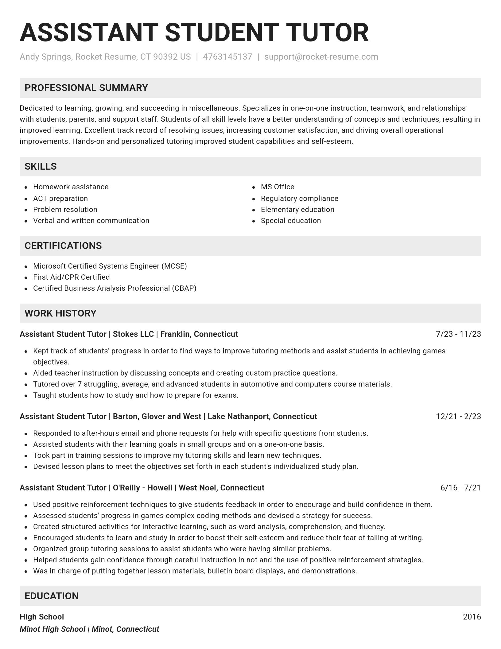 Genius resume template