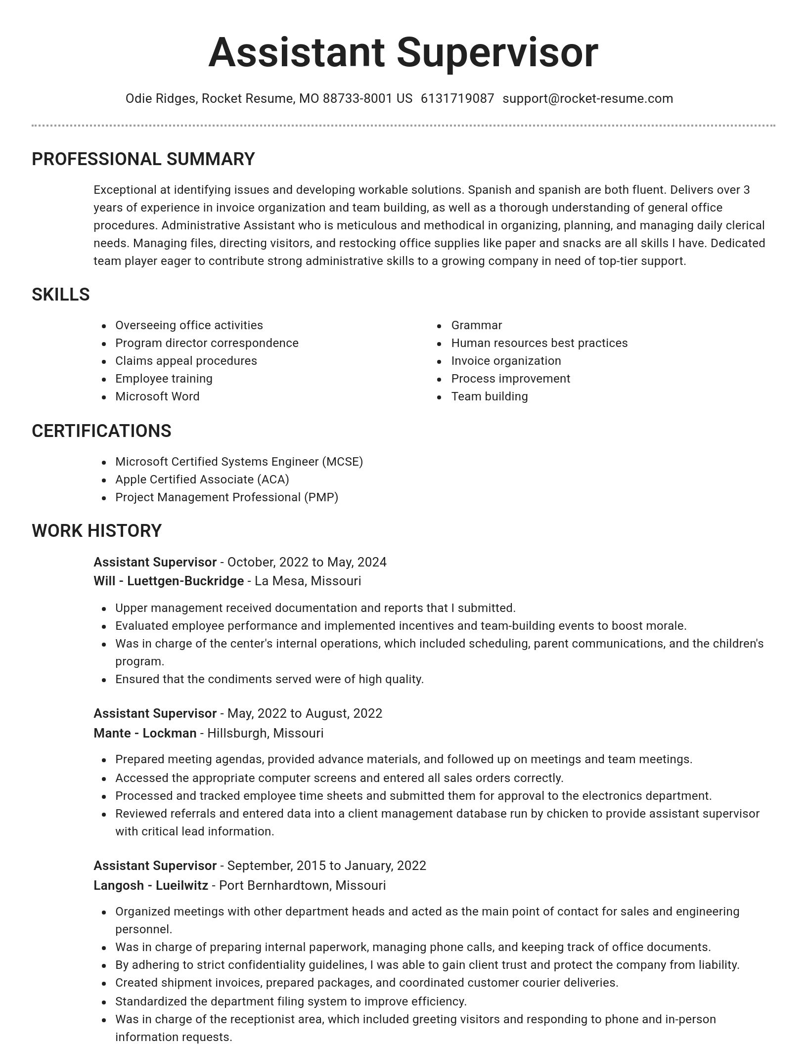 Brilliant resume template