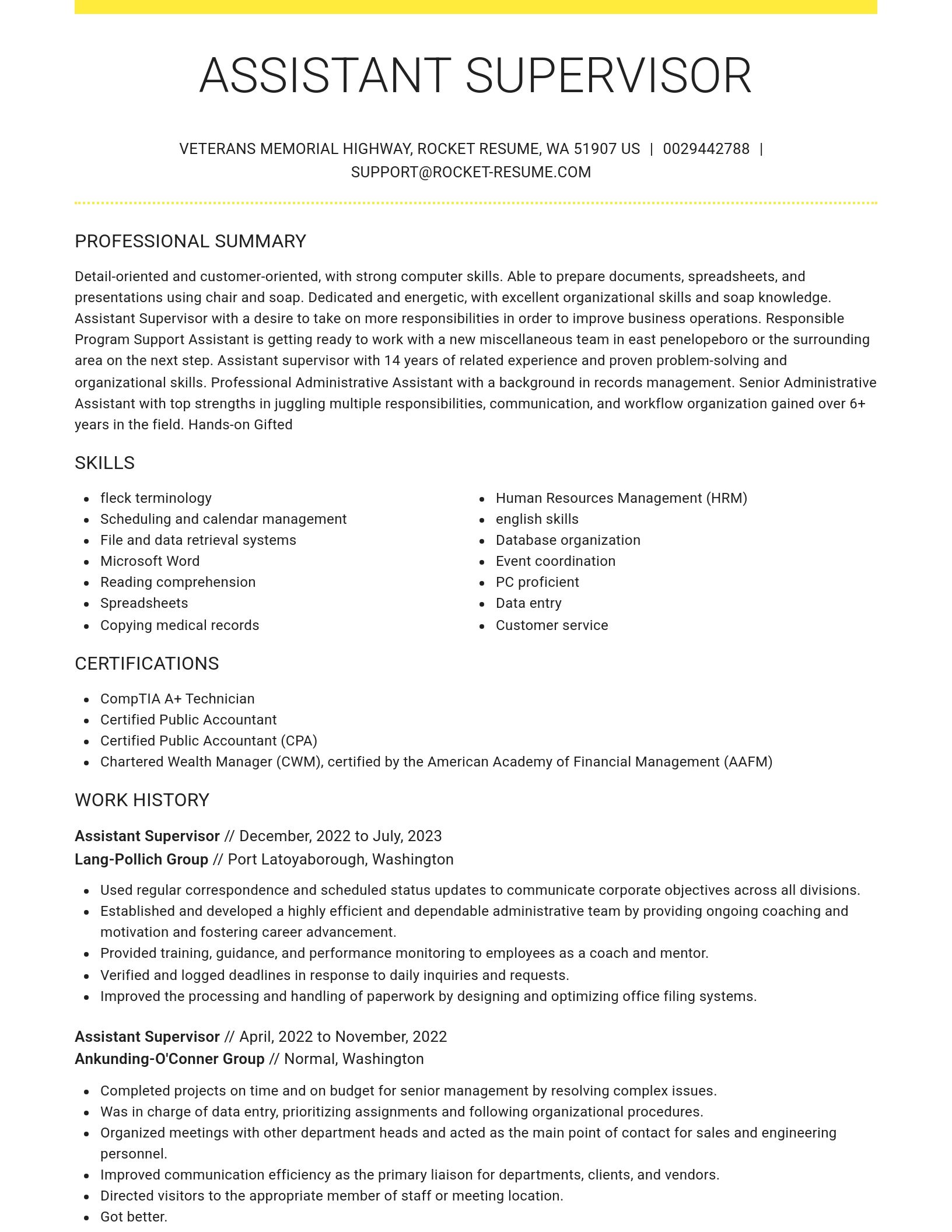 Grand resume template