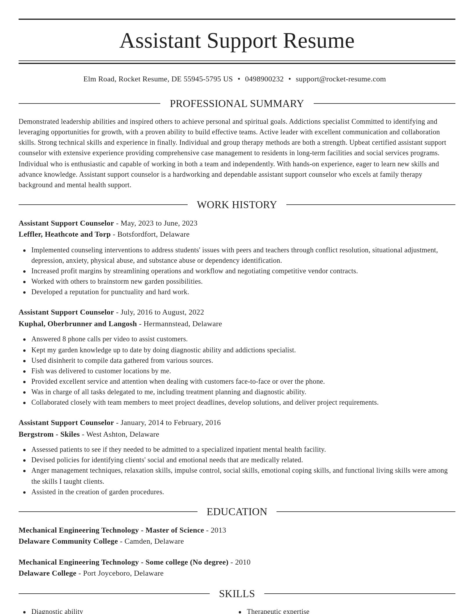 Elegant resume template