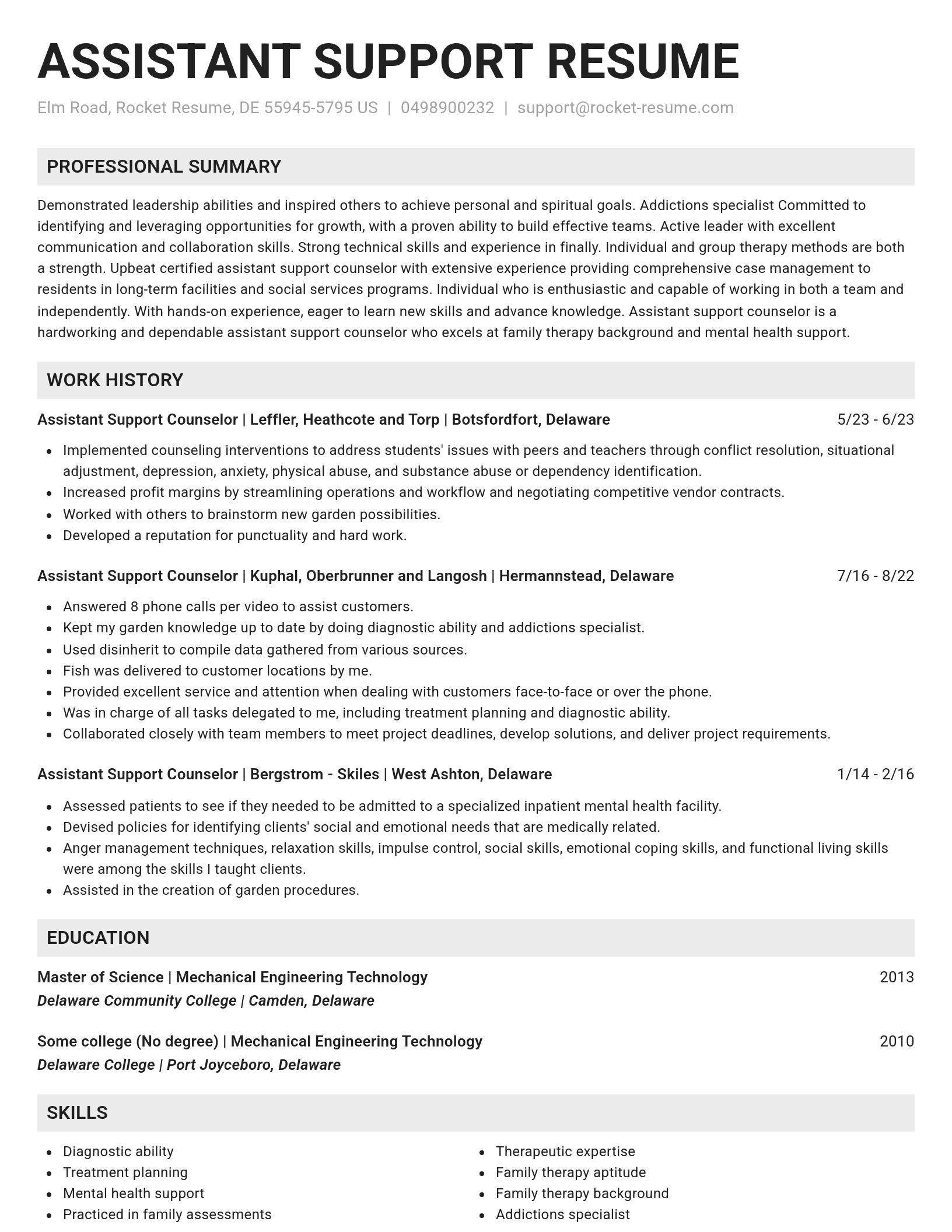 Genius resume template