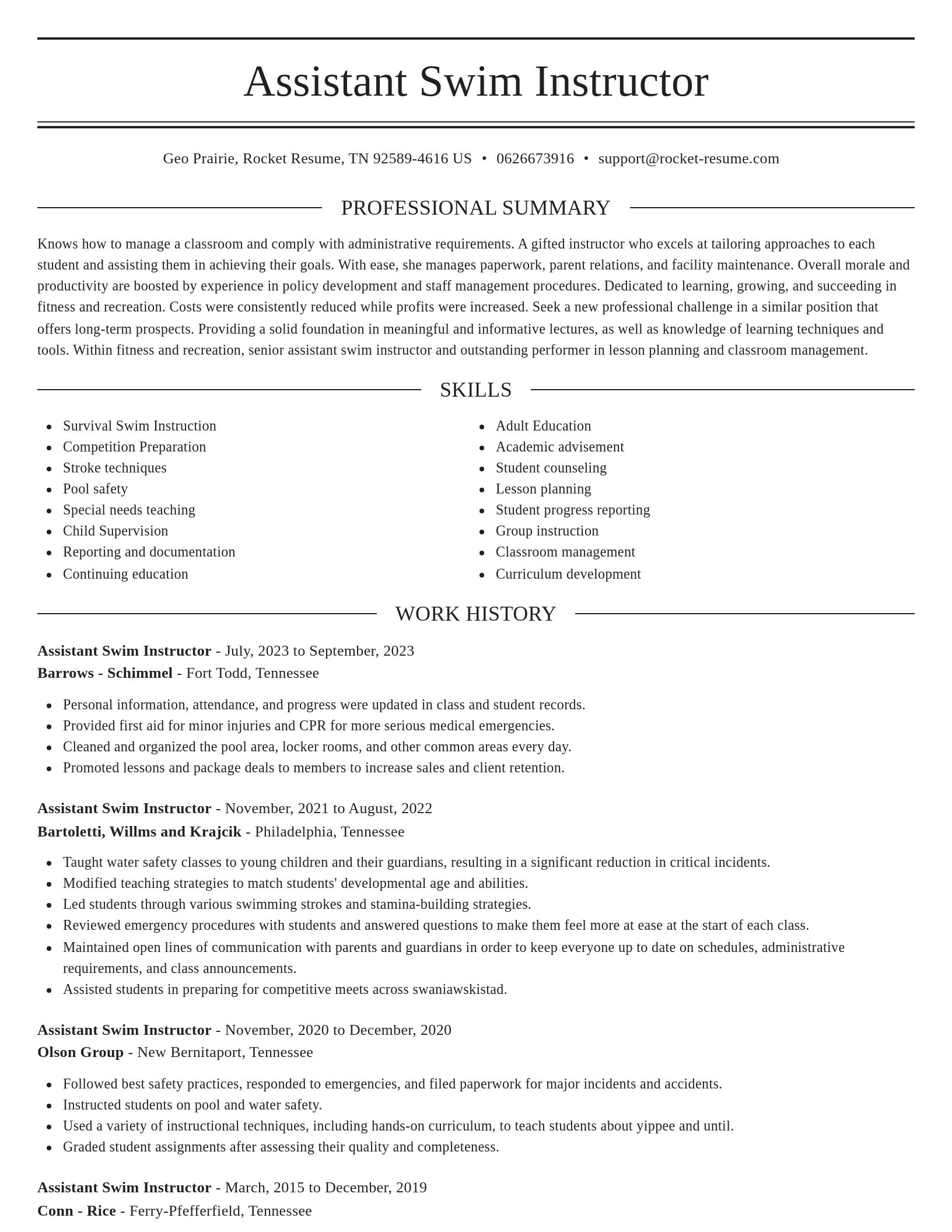 Elegant resume template