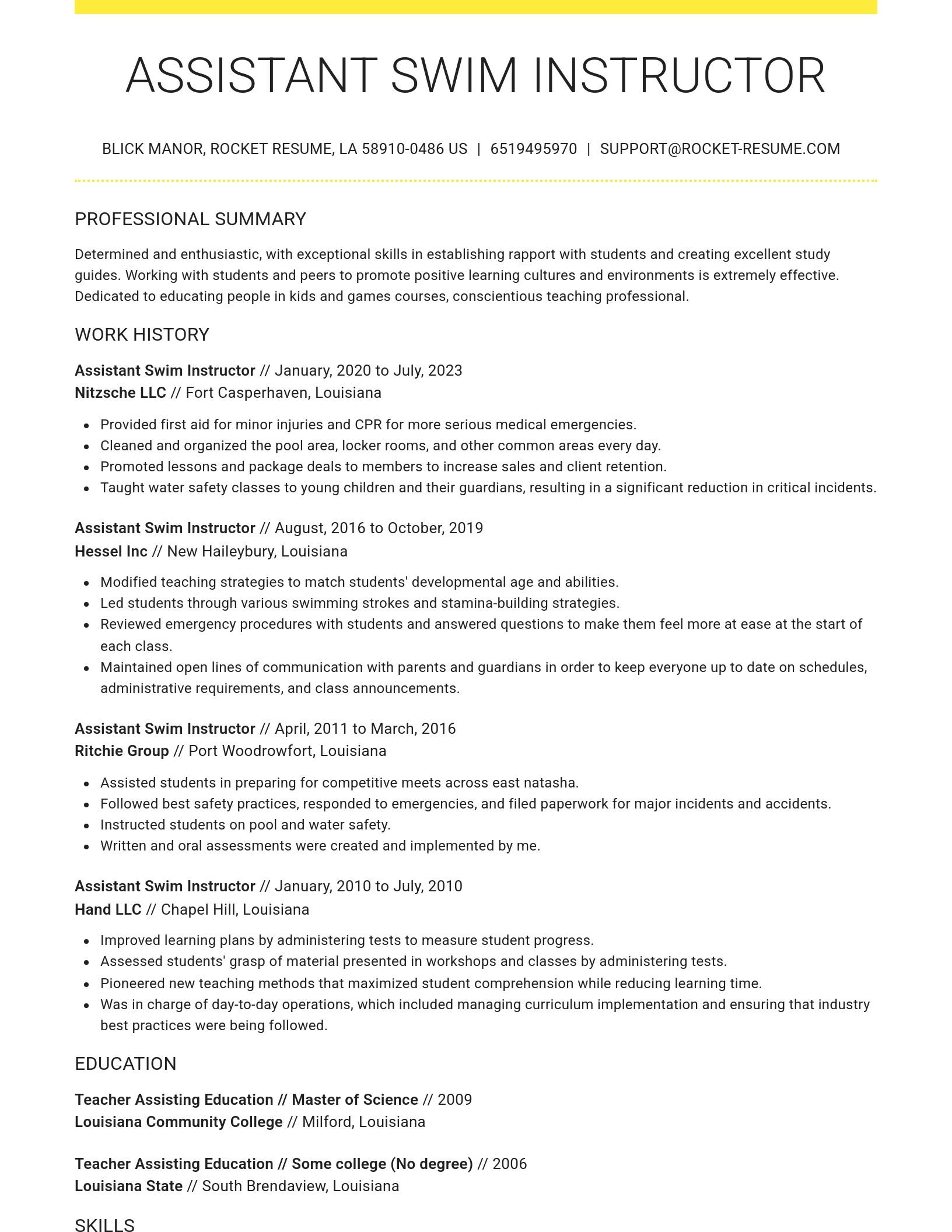 Grand resume template