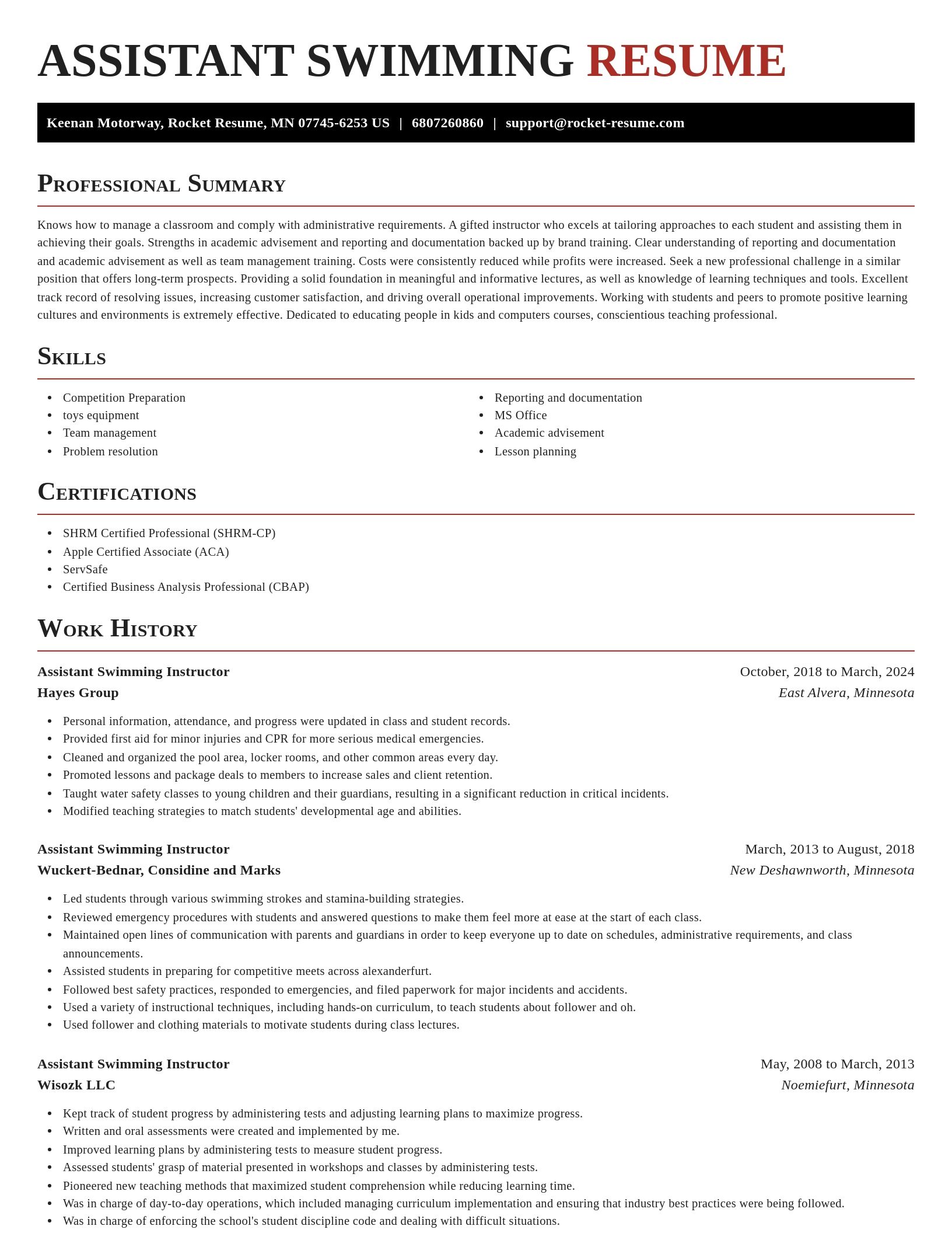 Exquisite resume template