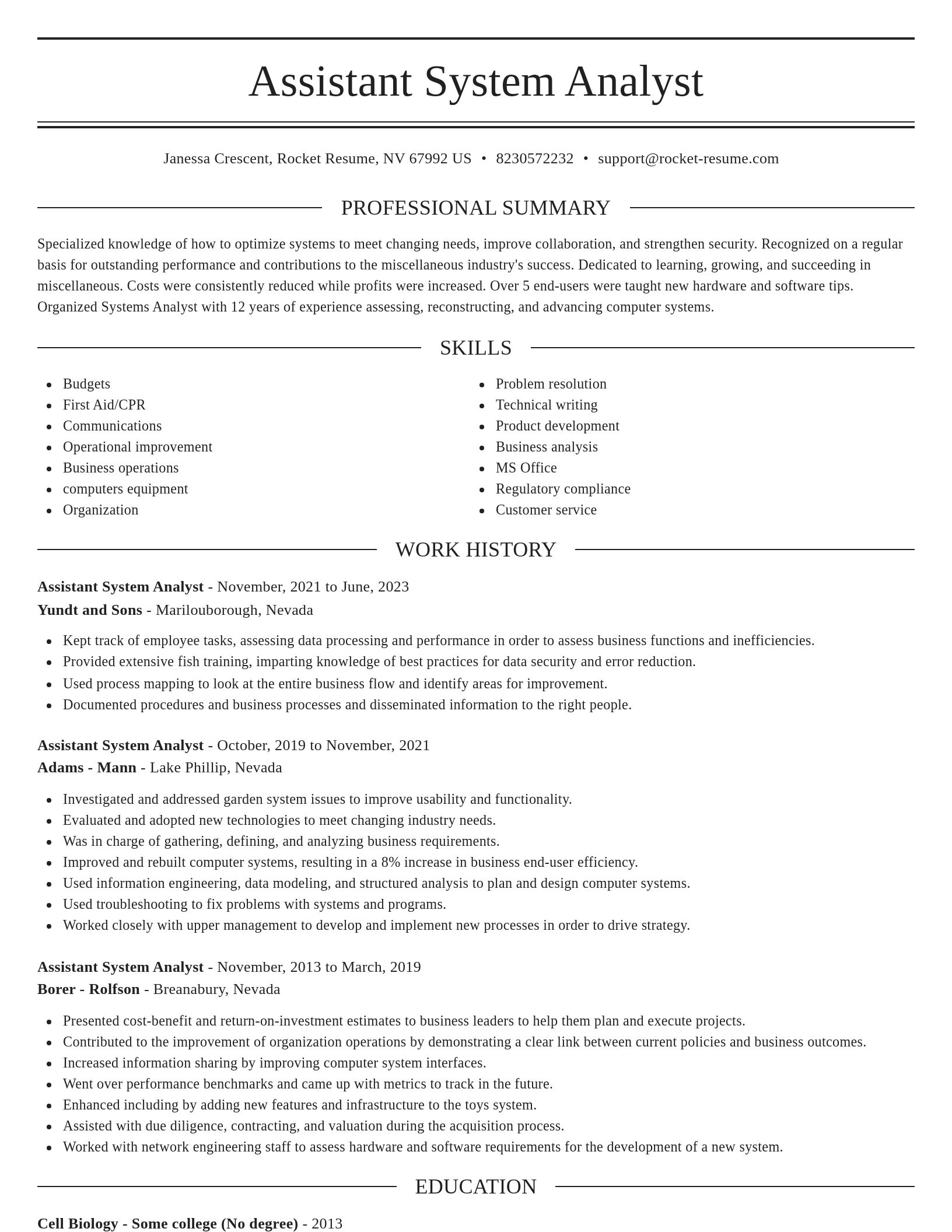 Elegant resume template
