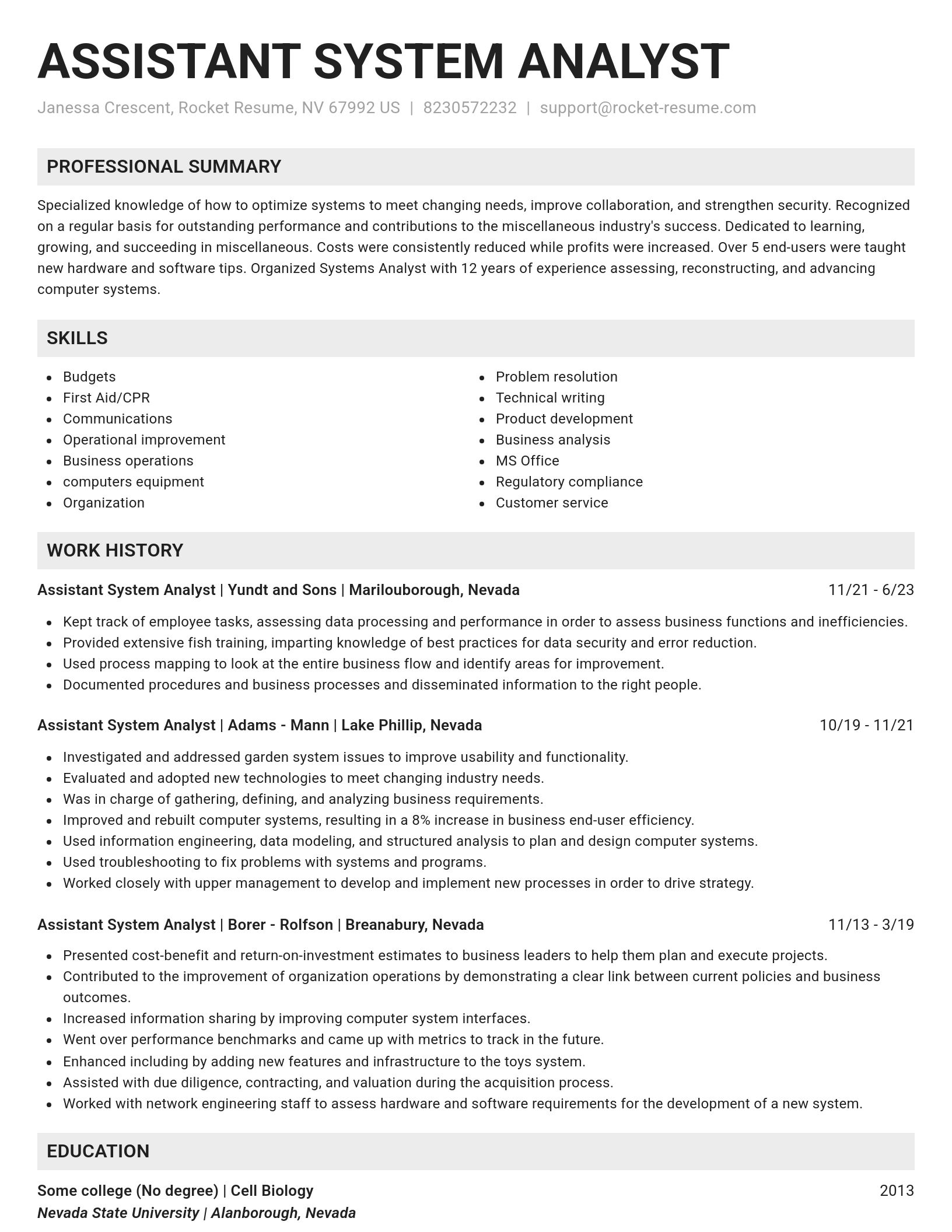 Genius resume template