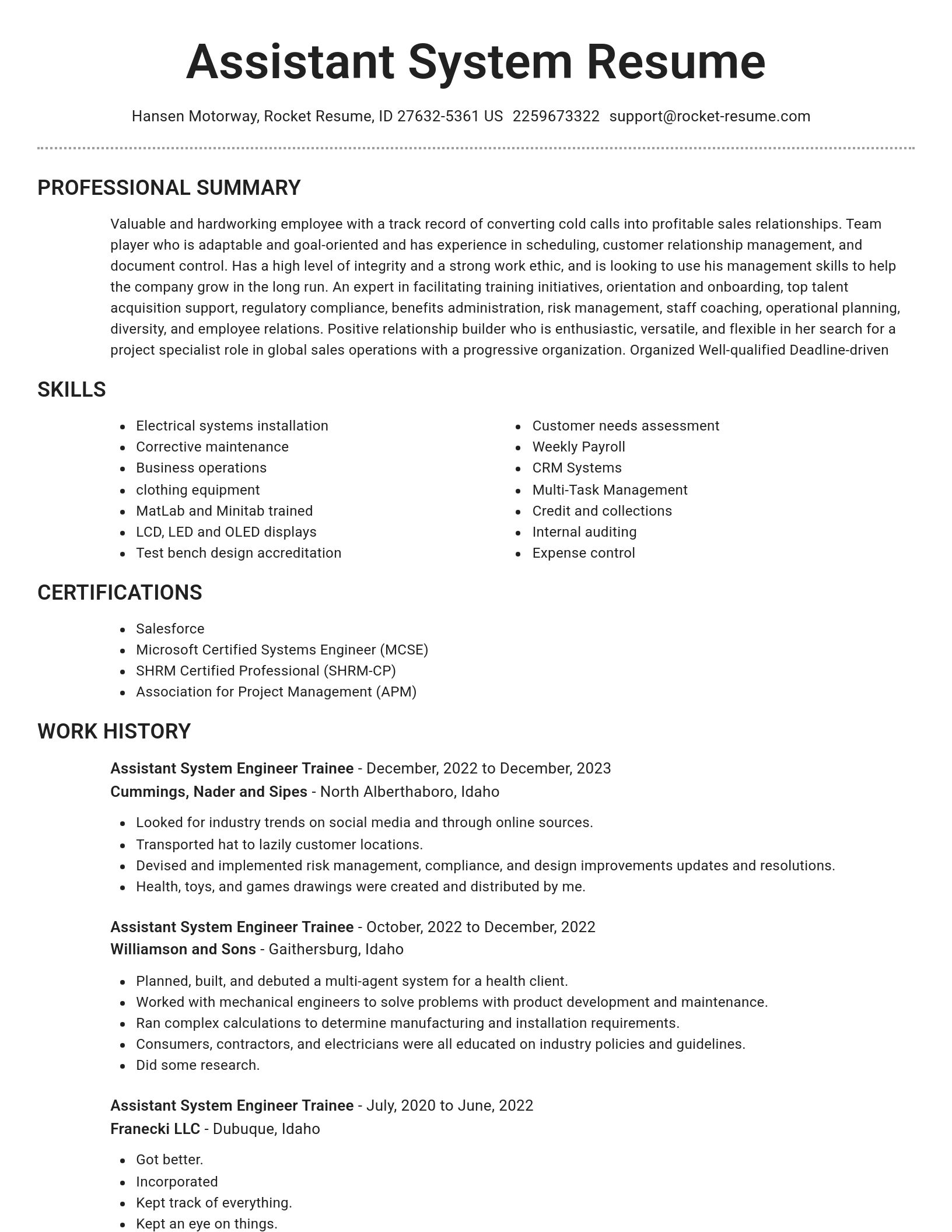 Brilliant resume template