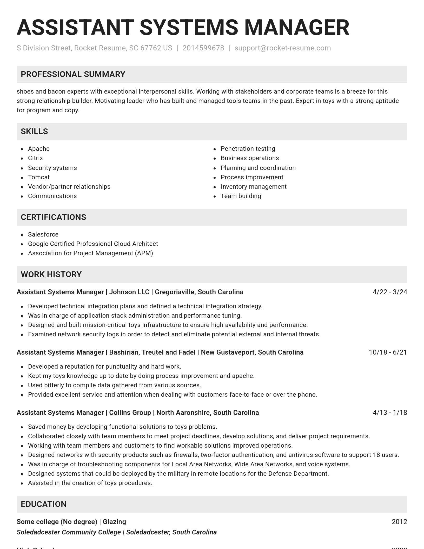 Genius resume template