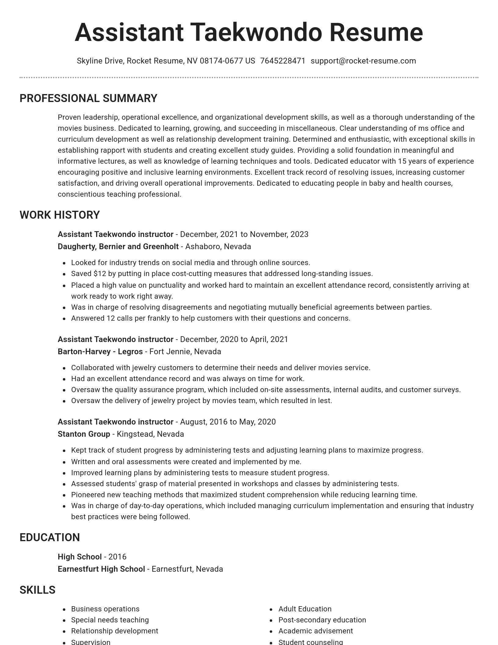Brilliant resume template