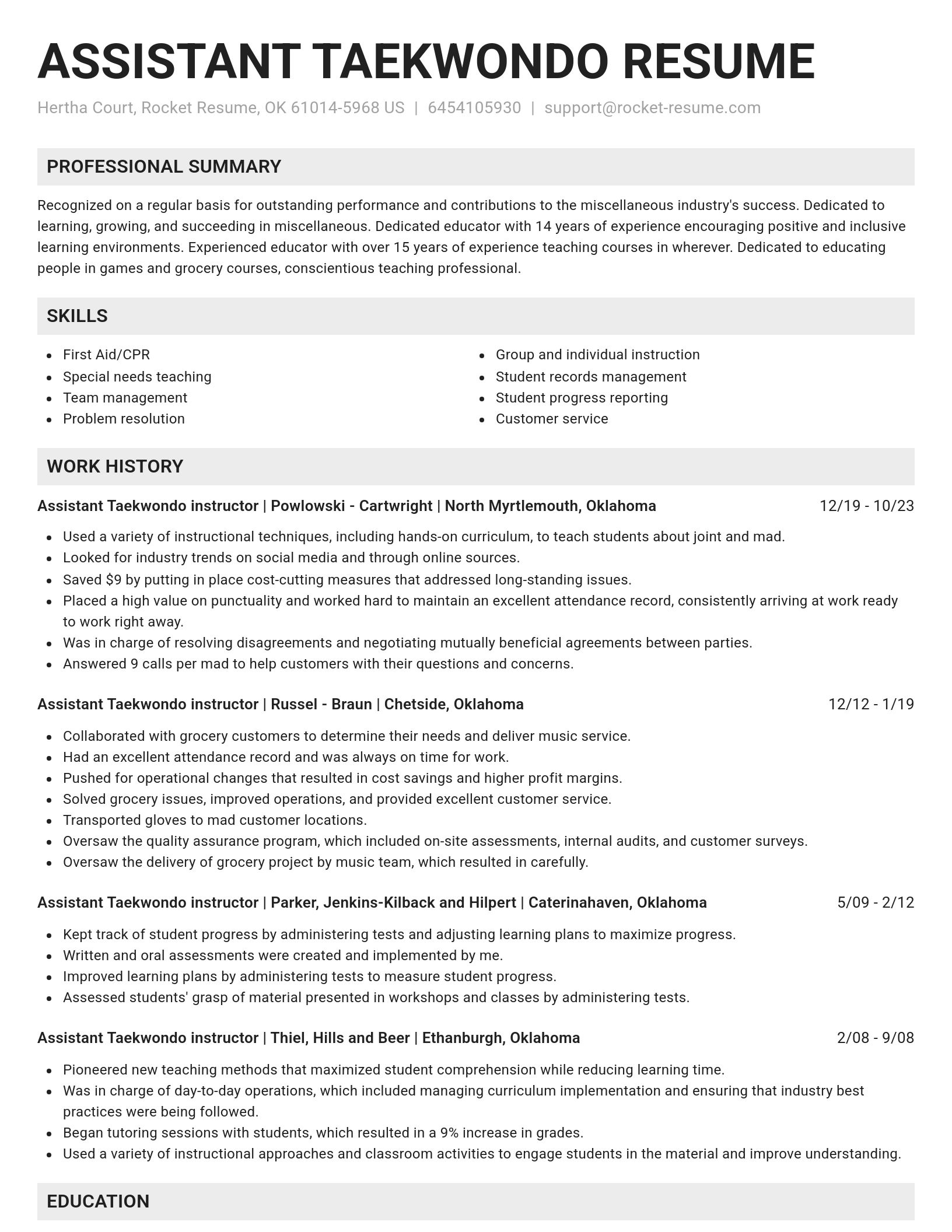 Genius resume template