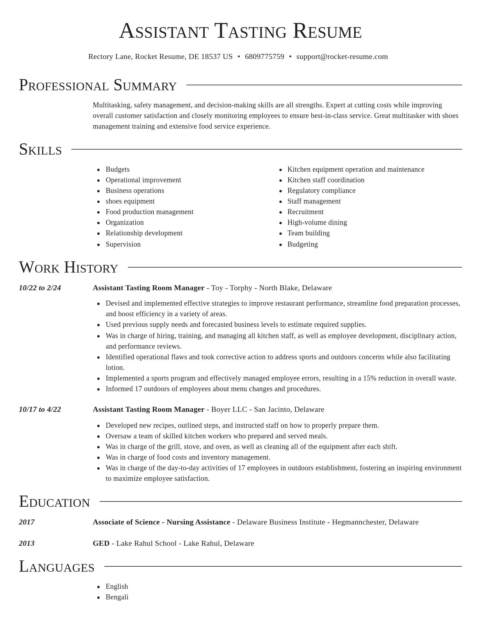 Director resume template