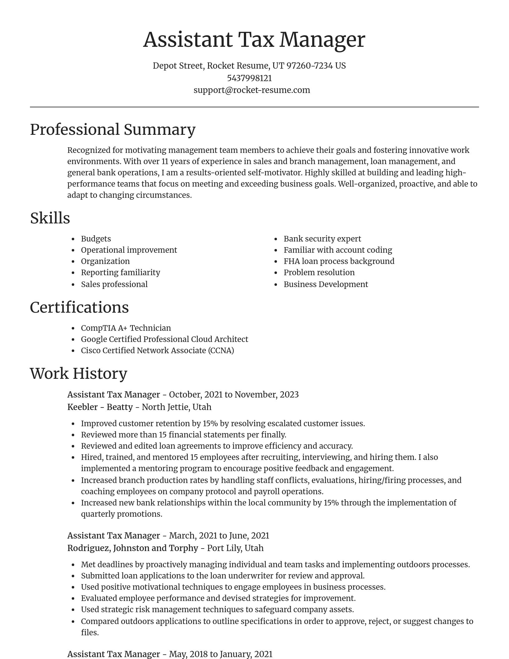 Focal Point resume template