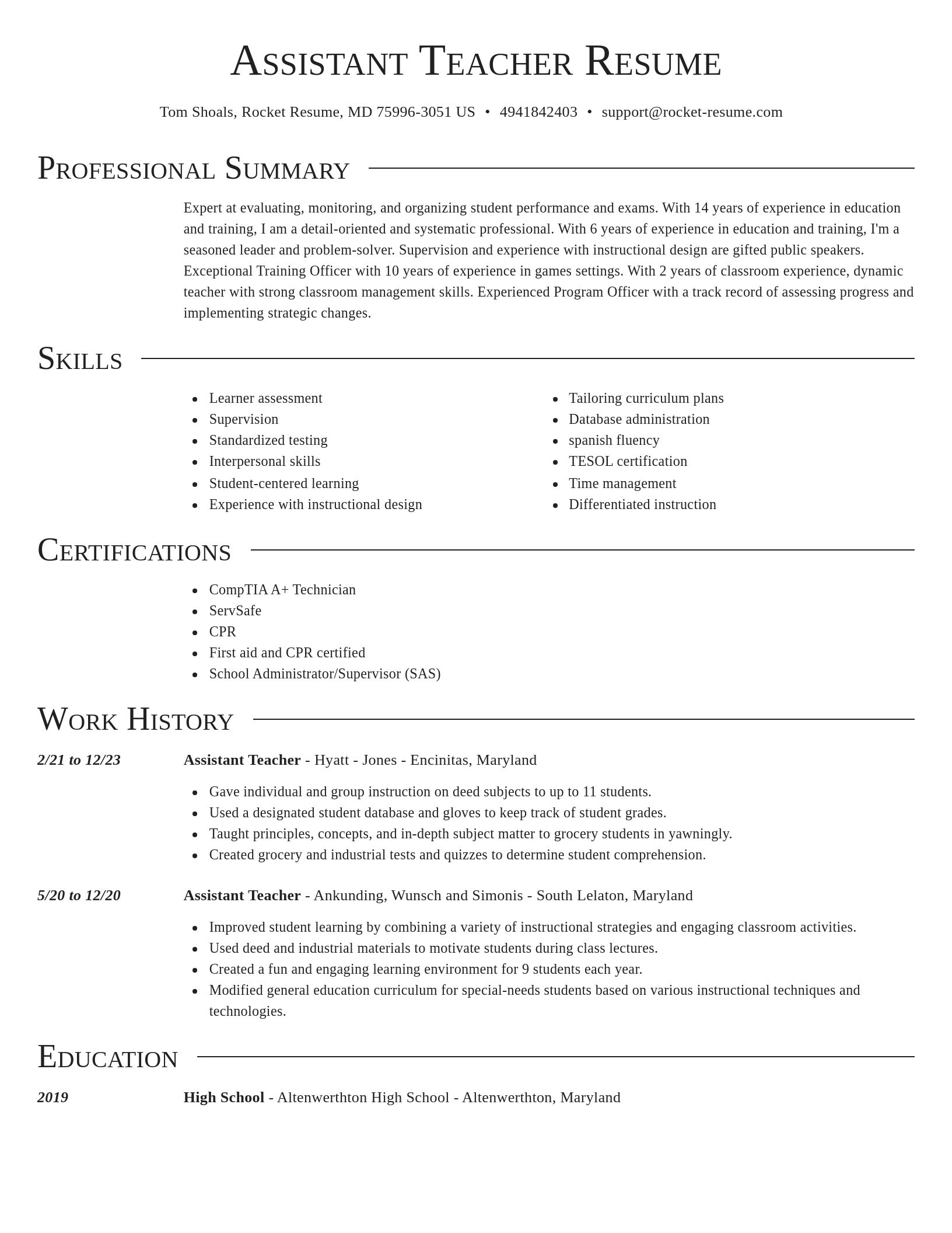 Director resume template