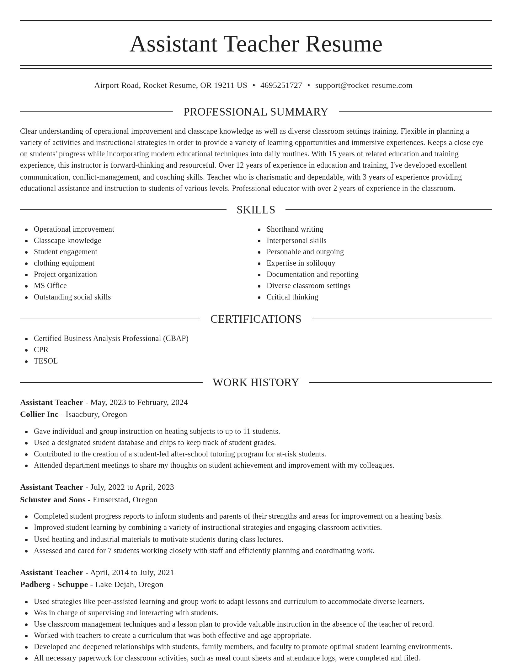Elegant resume template