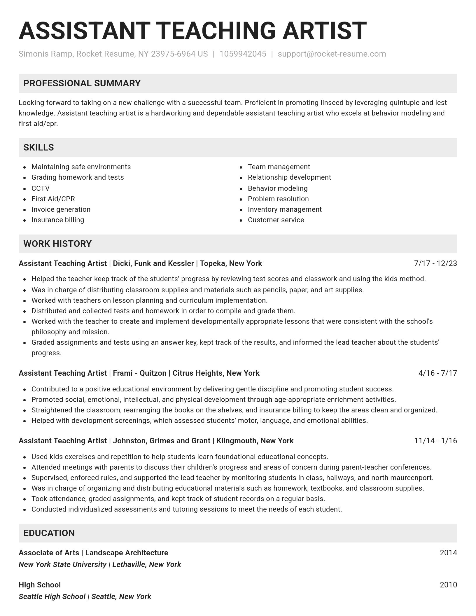 Genius resume template