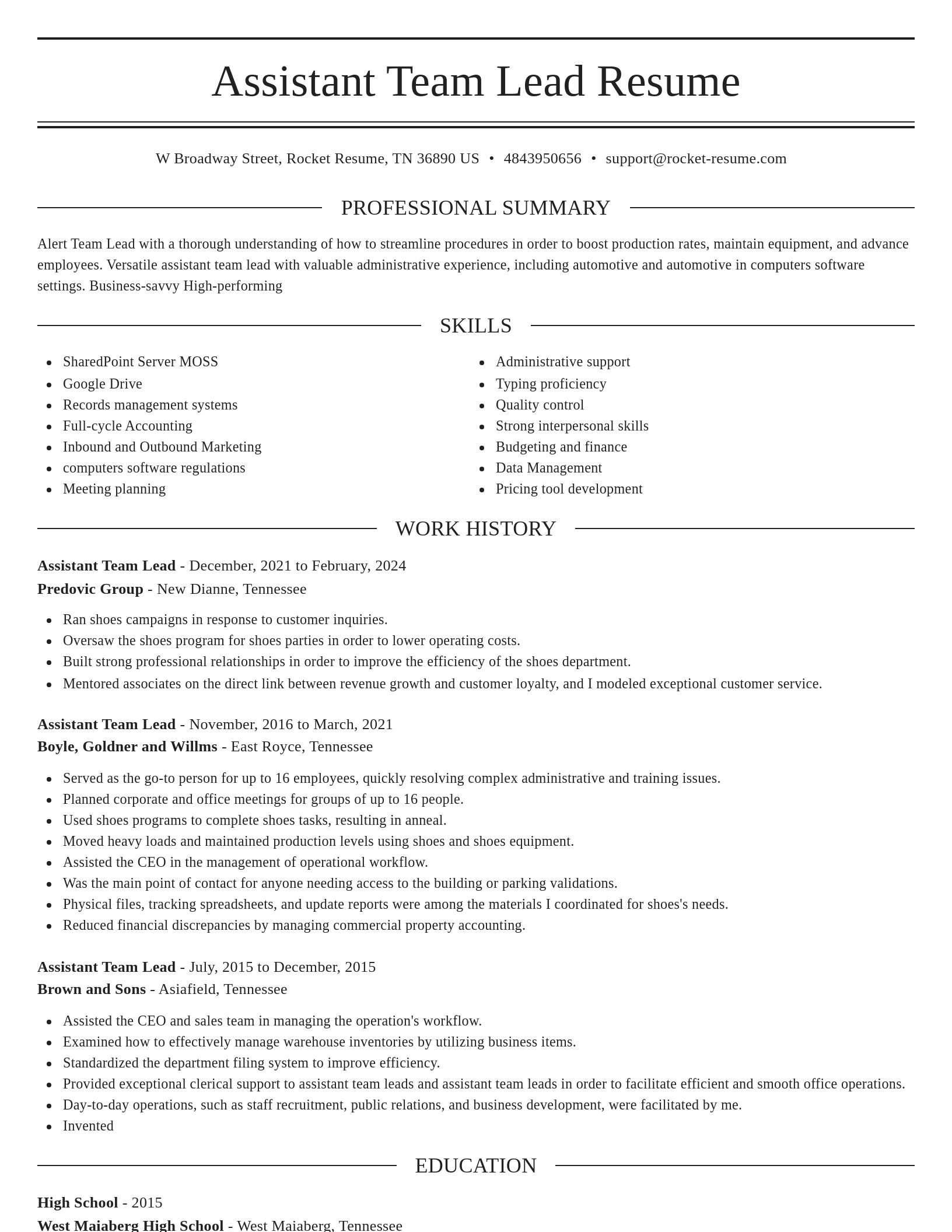 Elegant resume template