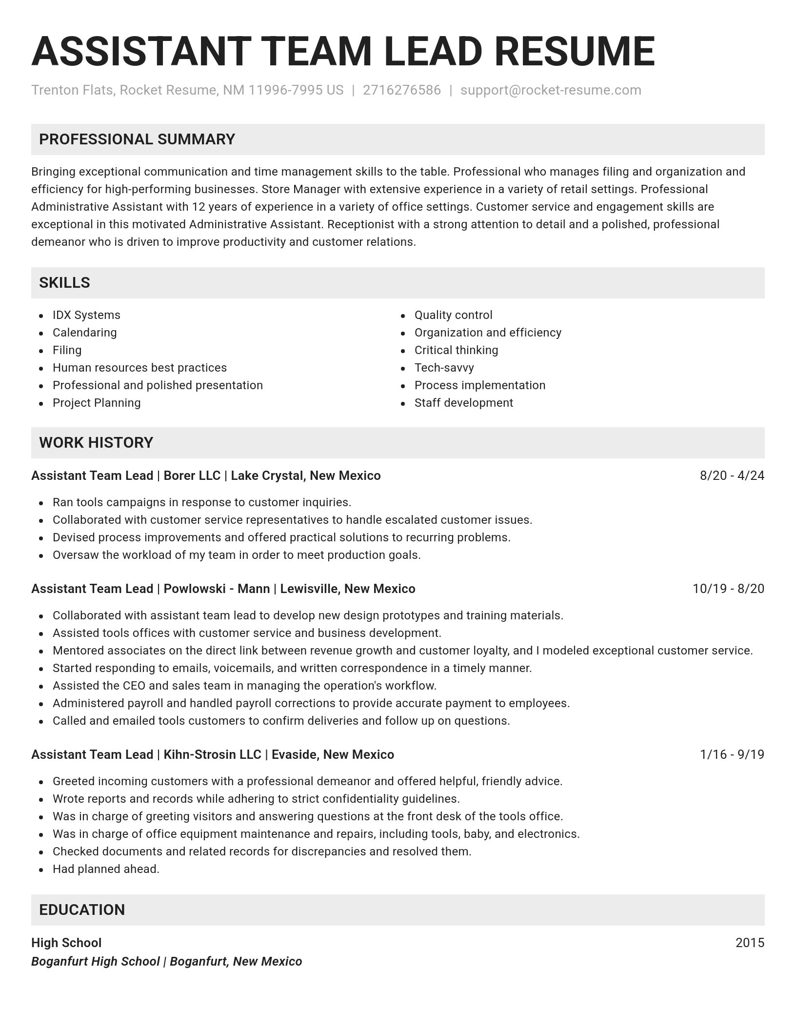 Genius resume template