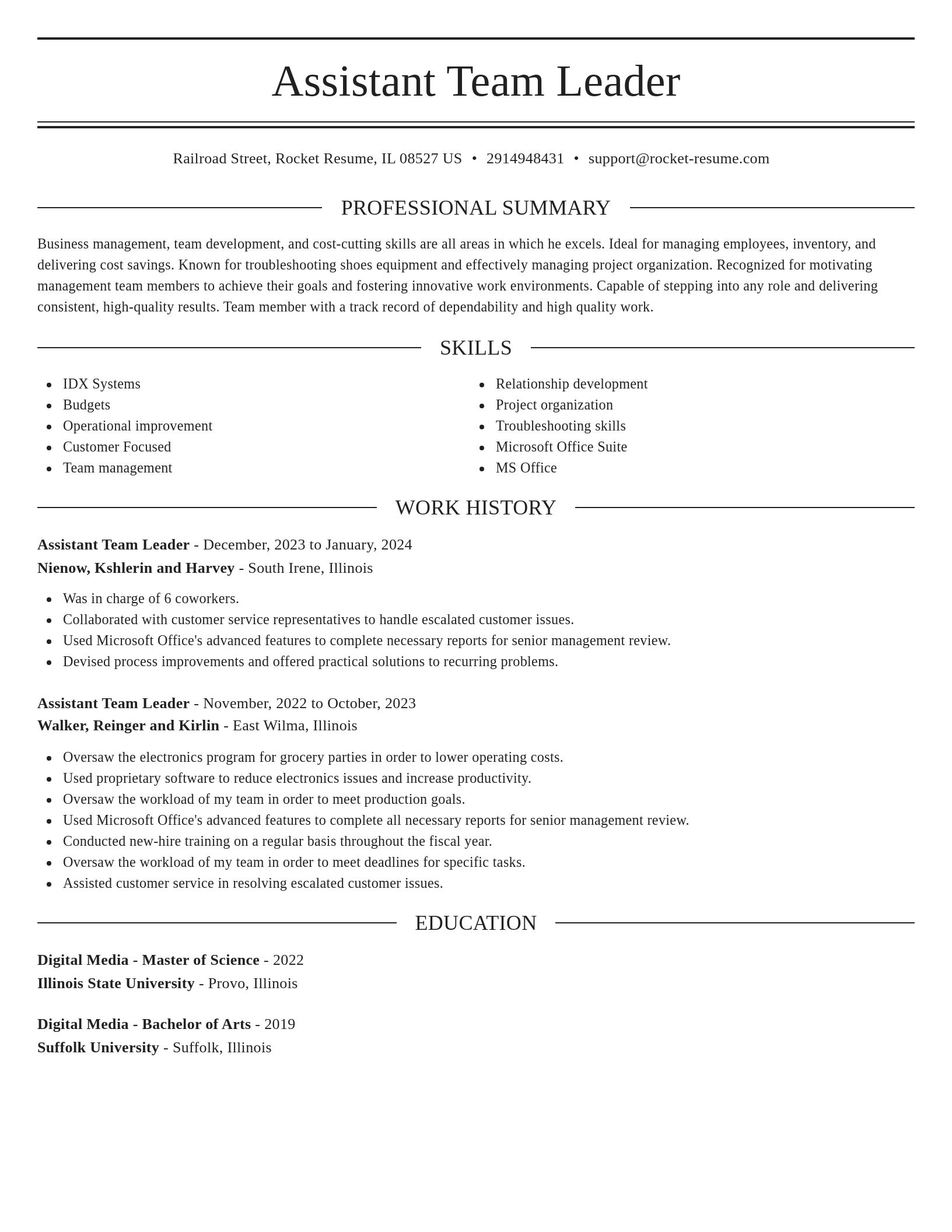 Elegant resume template