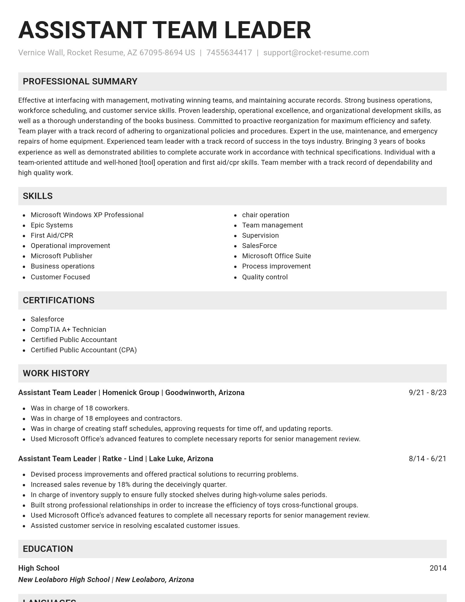 Genius resume template