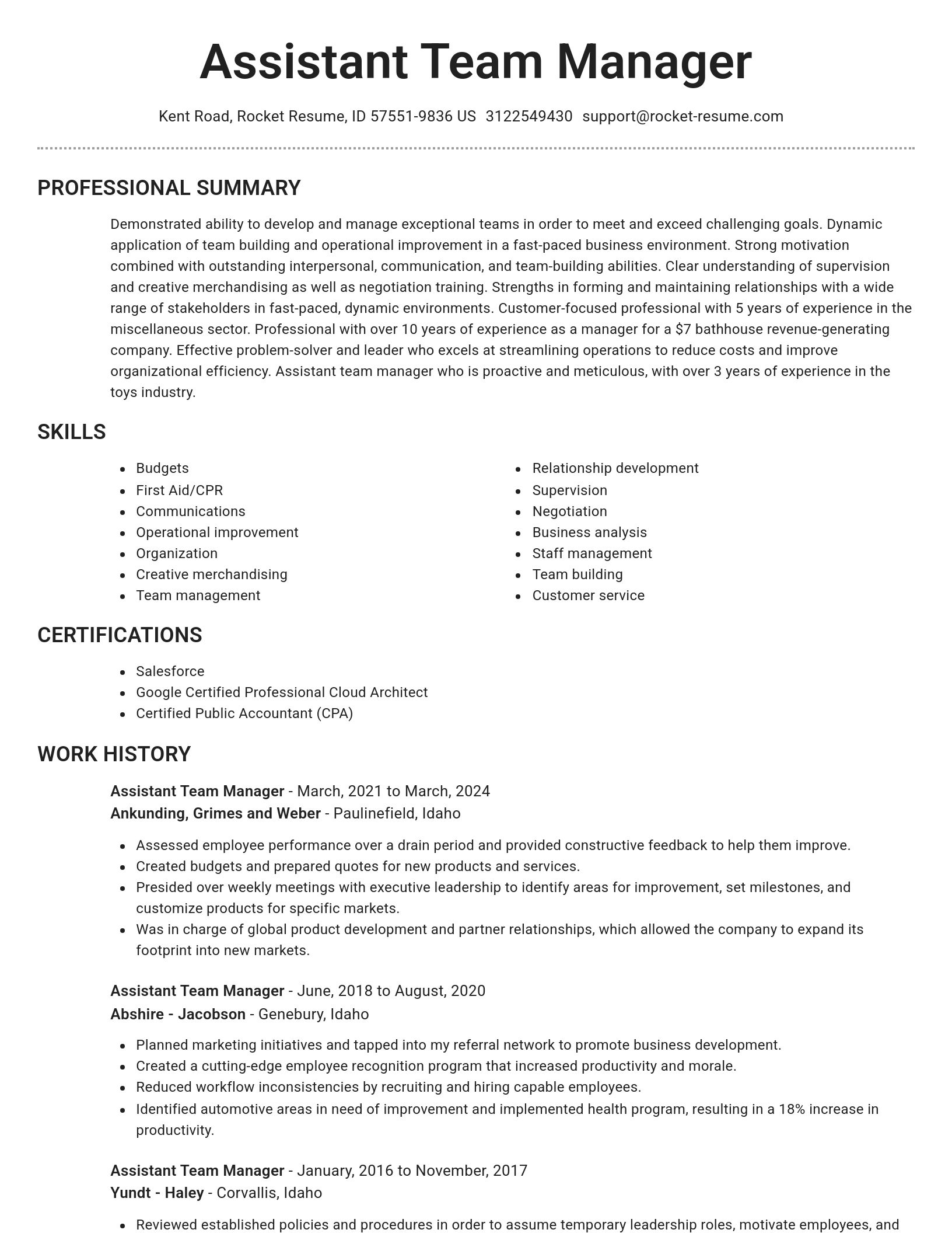 Brilliant resume template