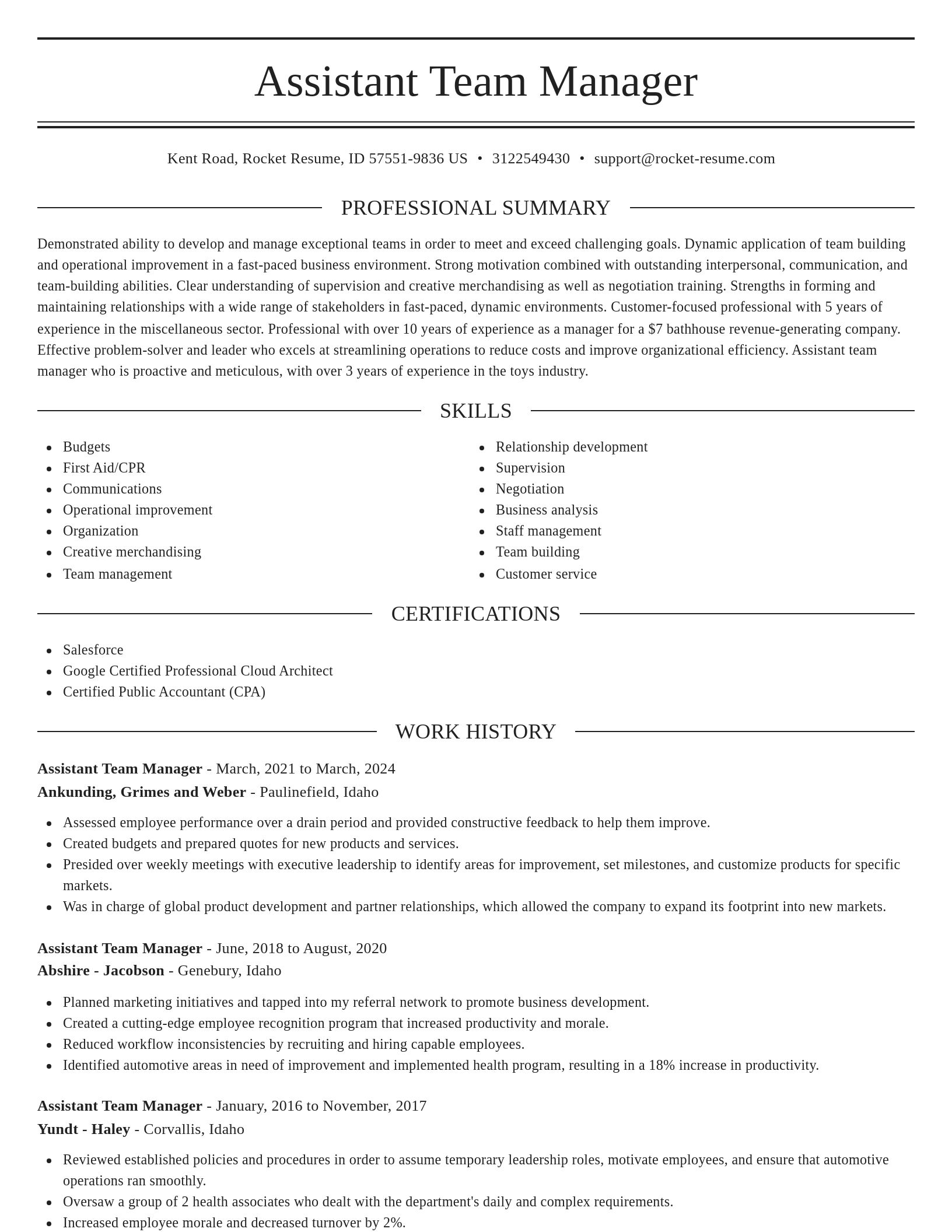 Elegant resume template